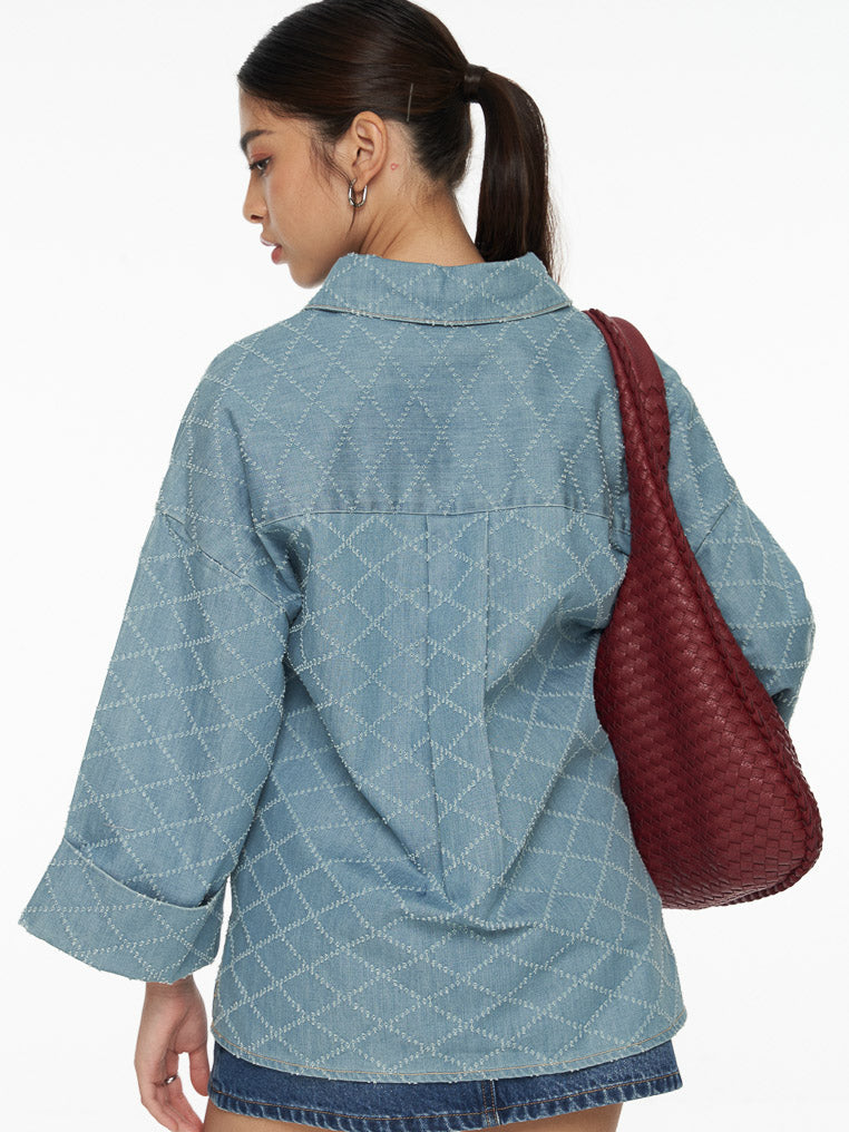 DRESSINGPAULA | Oversized Denim Blouse