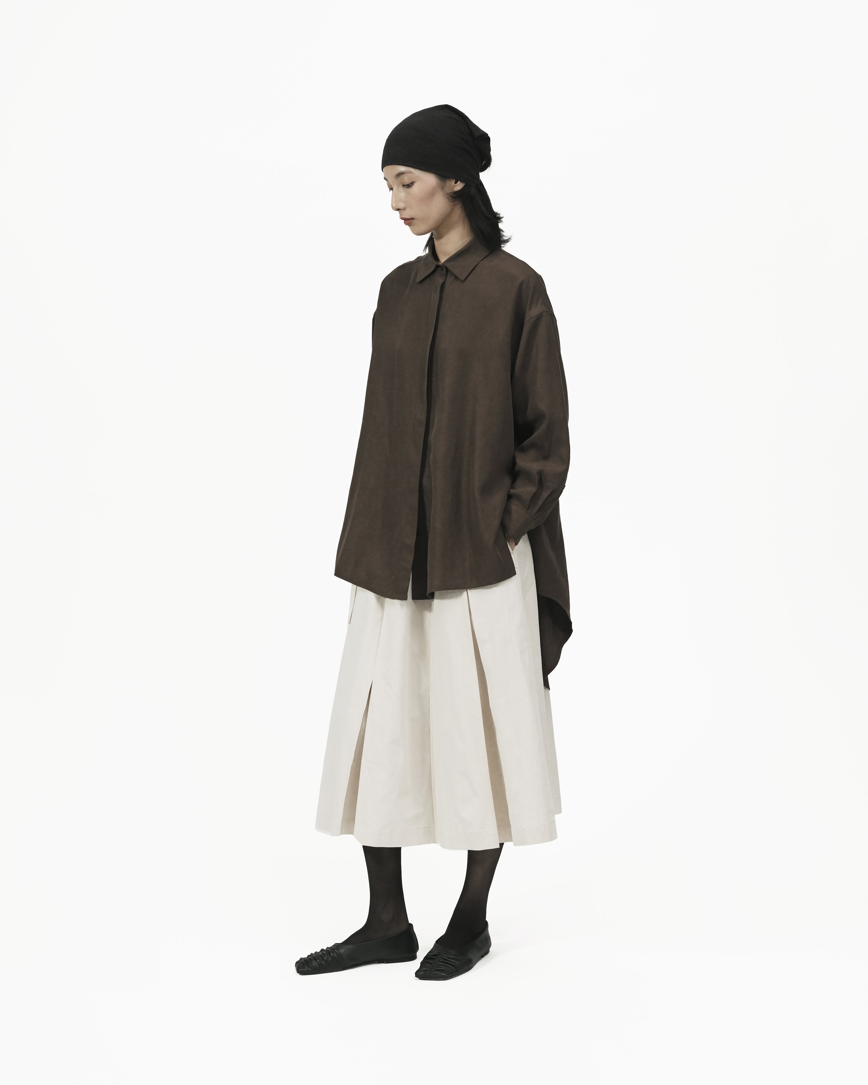 GRAYE | Fluid Knot Shirt - Brown