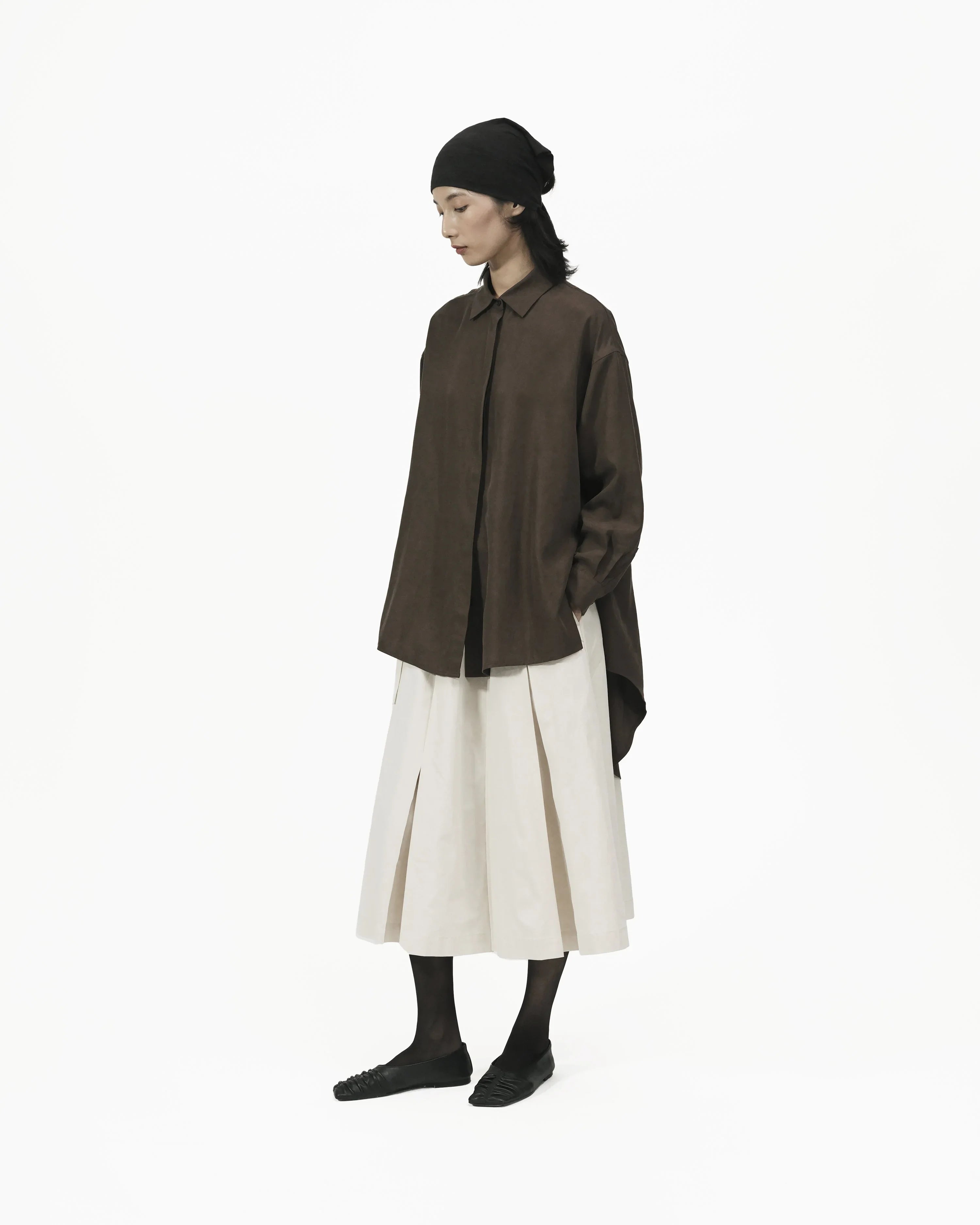 GRAYE | Fluid Knot Shirt - Brown