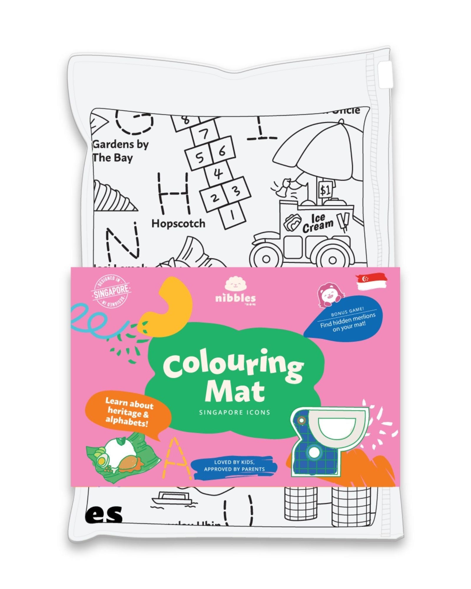 NOM | Nibbles by Nom SG Icons Silicone Colouring Mat