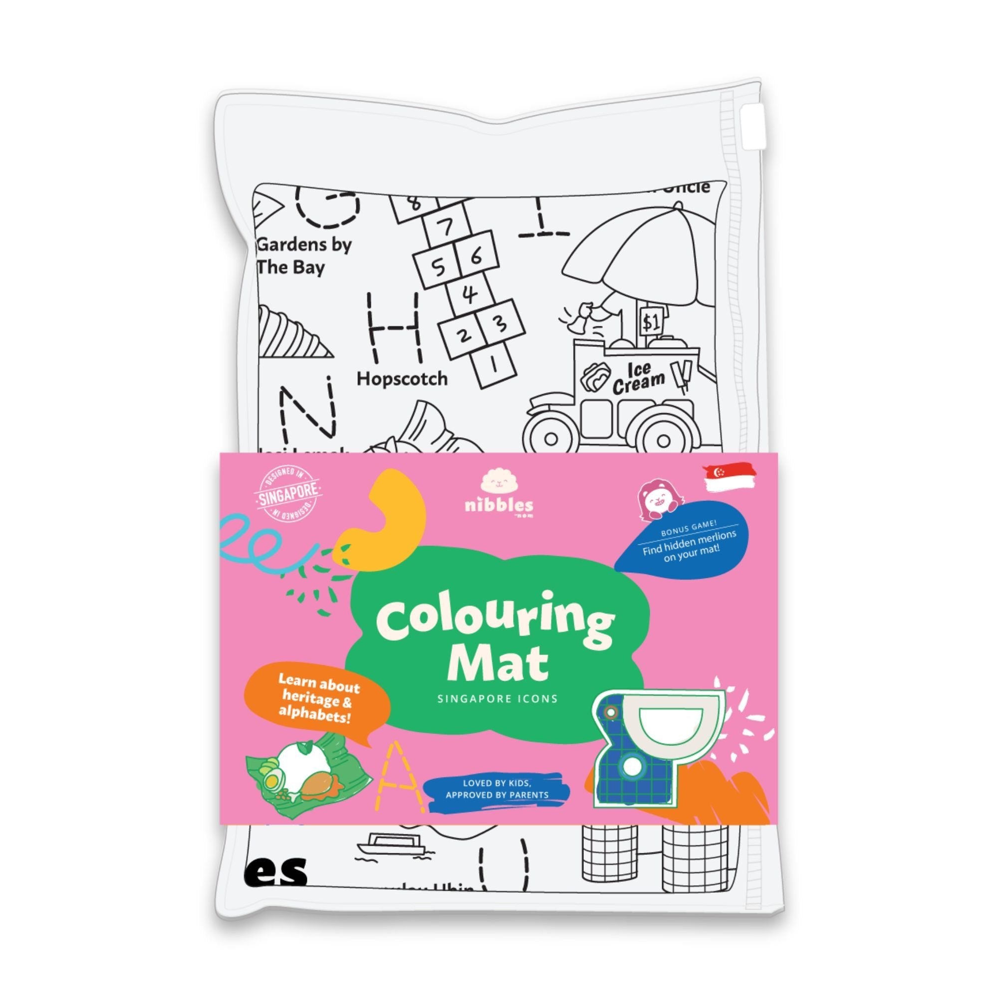 NOM | Nibbles by Nom SG Icons Silicone Colouring Mat