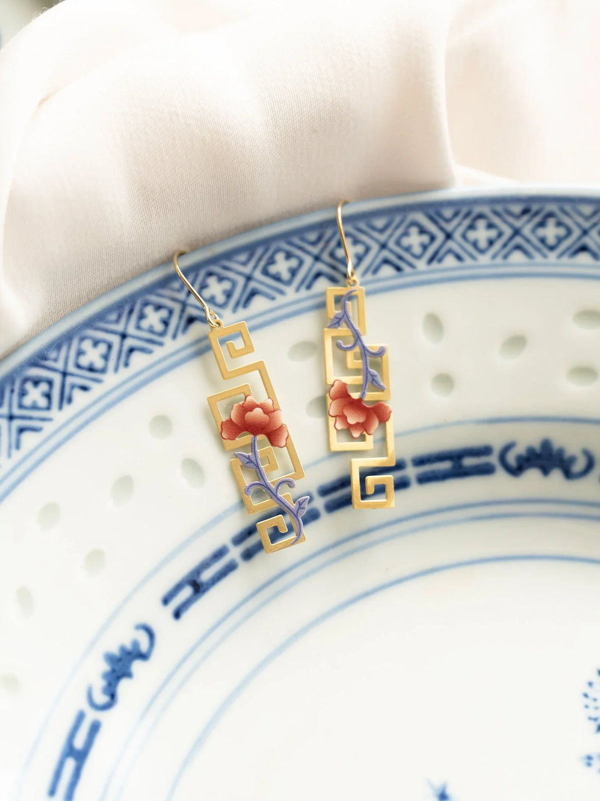 EMBRACE JEWELLERY | Peony Porcelain Earrings