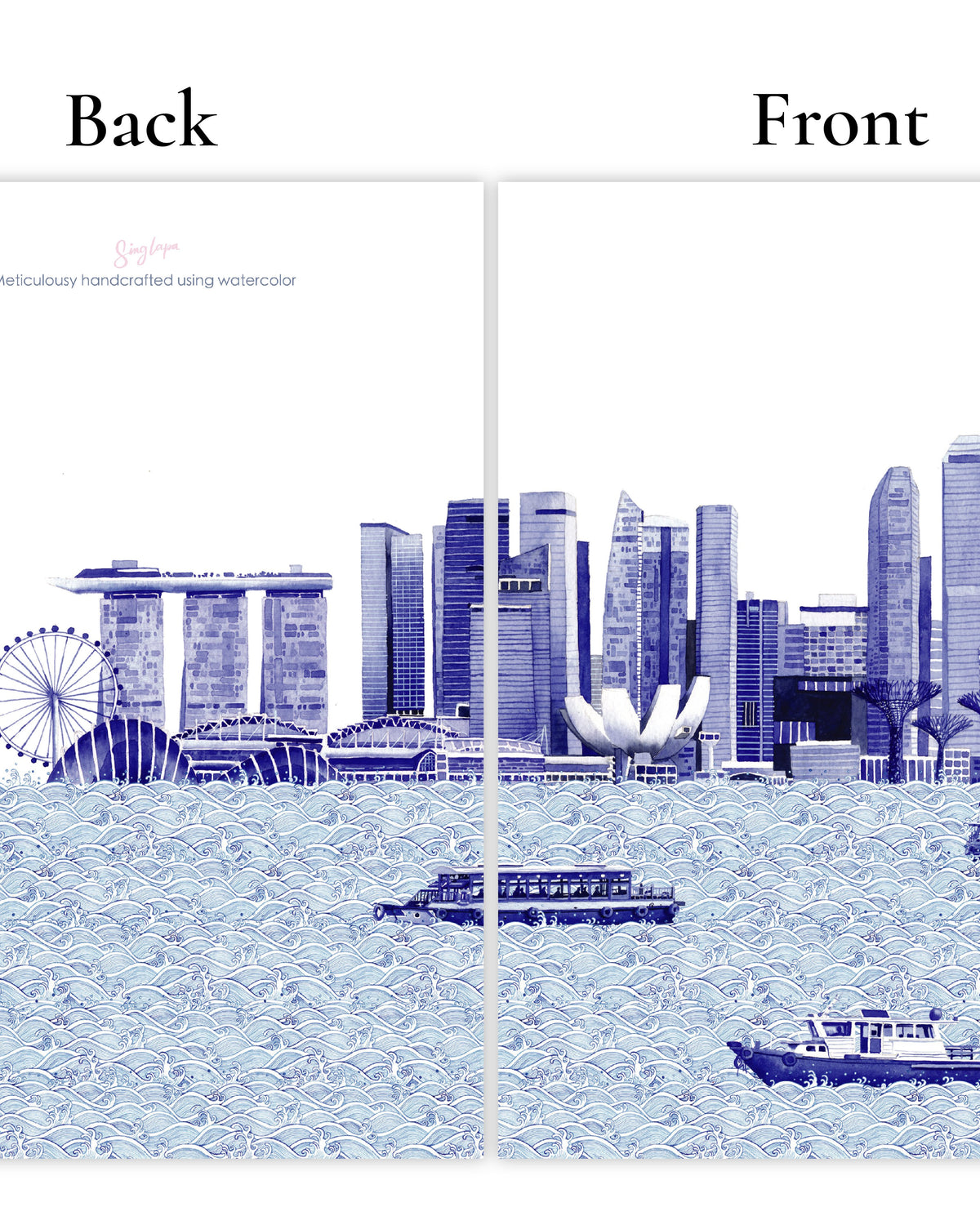 SINGLAPA | Singapore Skyline Greeting Card