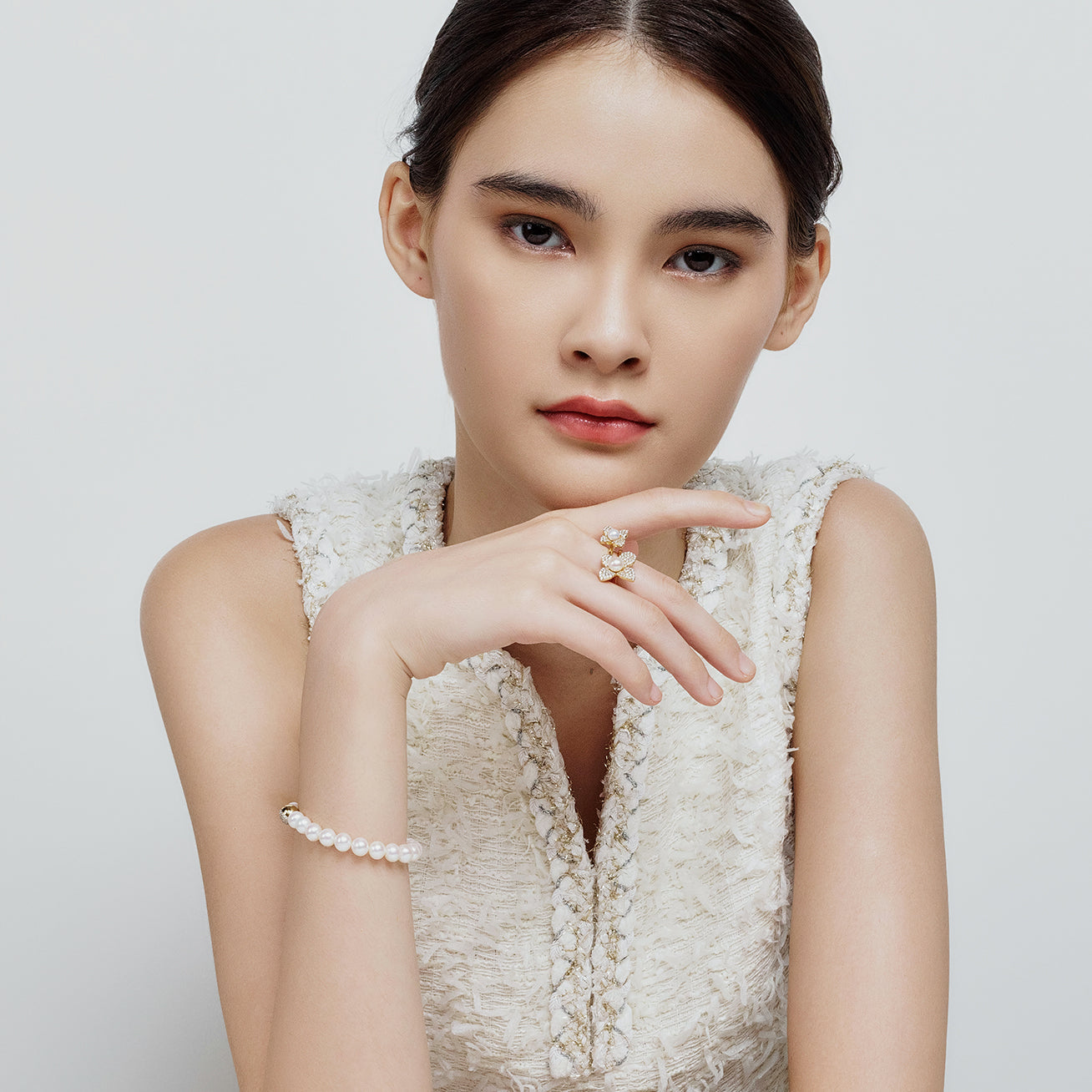 PEARLY LUSTRE | Top Grade Freshwater Pearl Rings WR00293 | BLOOM