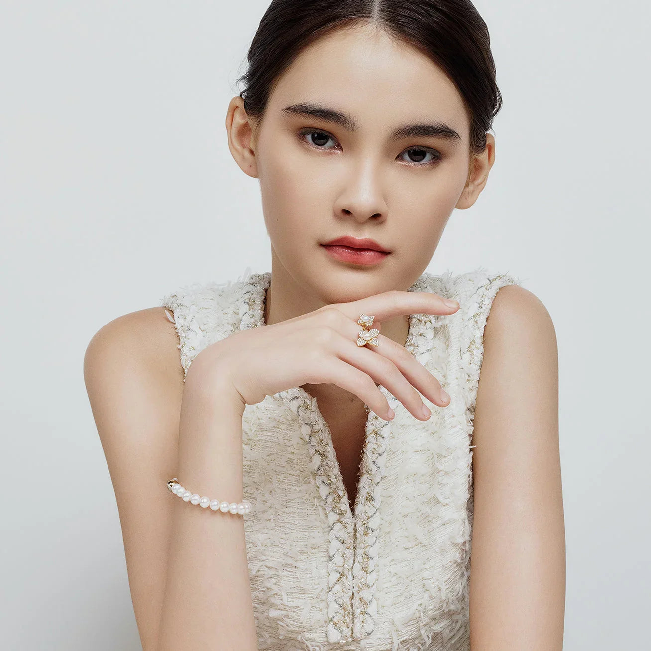 PEARLY LUSTRE | Top Grade Freshwater Pearl Rings WR00293 | BLOOM