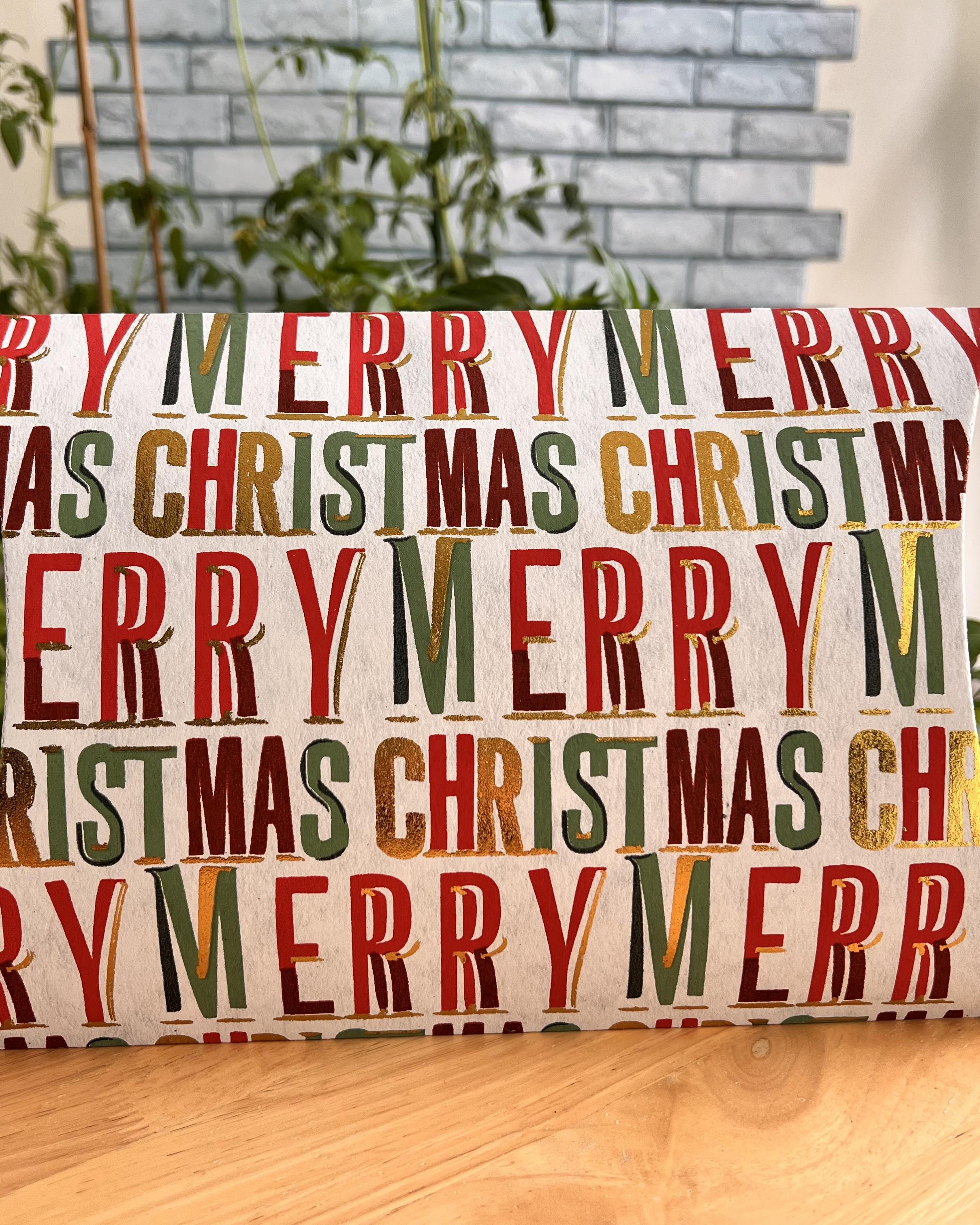 PURPLE & PURE | Christmas Festive Pillow Box - Handmade