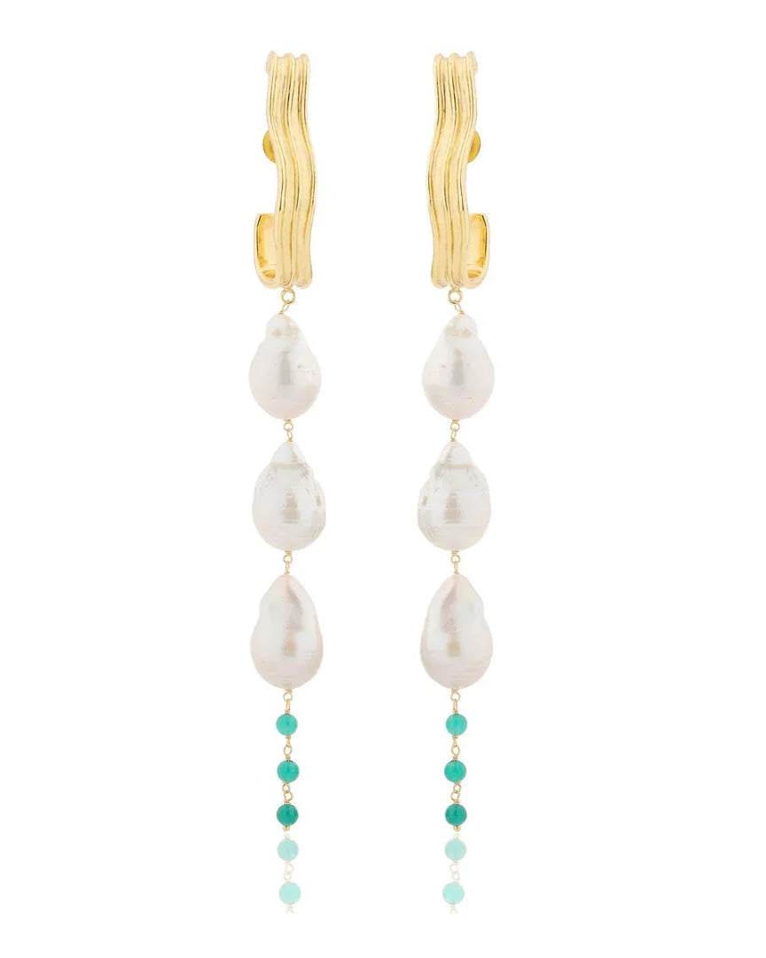 BOHEME BY VERO | Dune Long Pearl Earrings New Drops