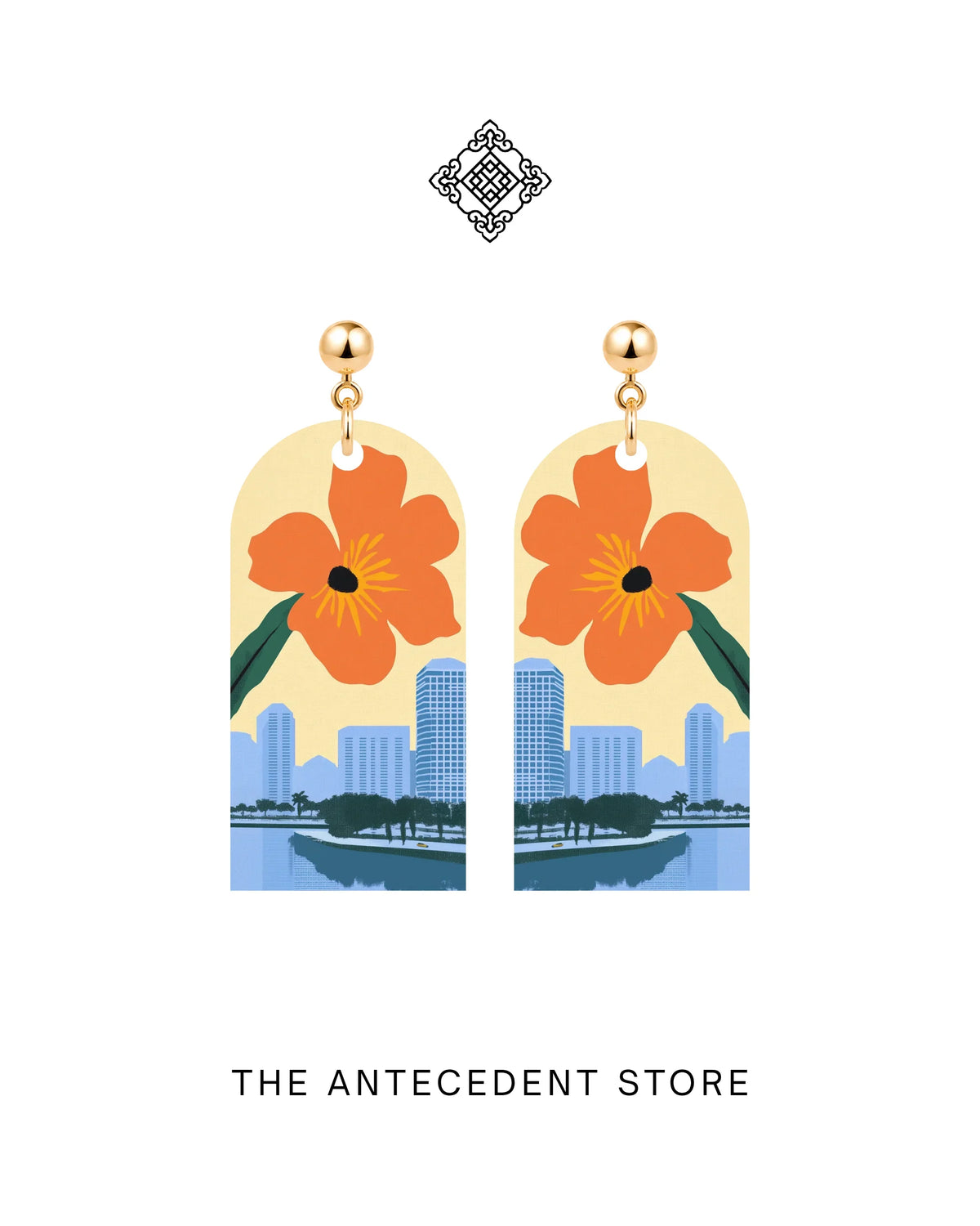 THE ANTECEDENT STORE | Singapore Skyline Earrings | Island Colours Series No. 05