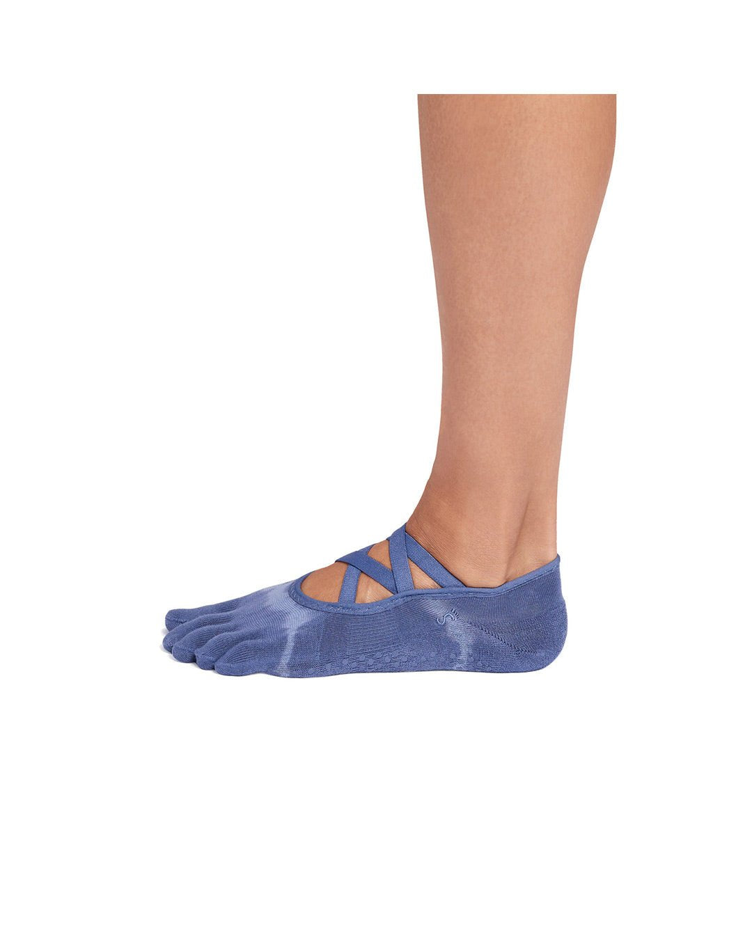 TOESOX | Ultra Fine Knit Elle Full Toe - Soft Blue Tie Dye Stripe