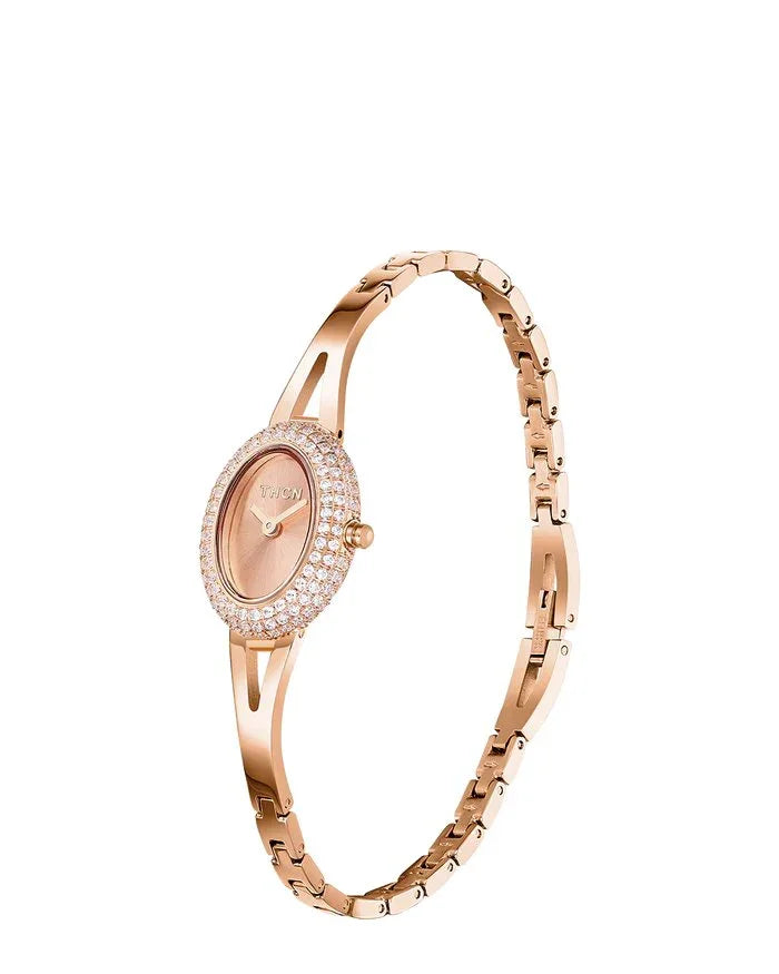 BLACK BY BLUE BRAVE | THCN Nยท I Mini Rose Gold Sunray Dial Jewelry Watch