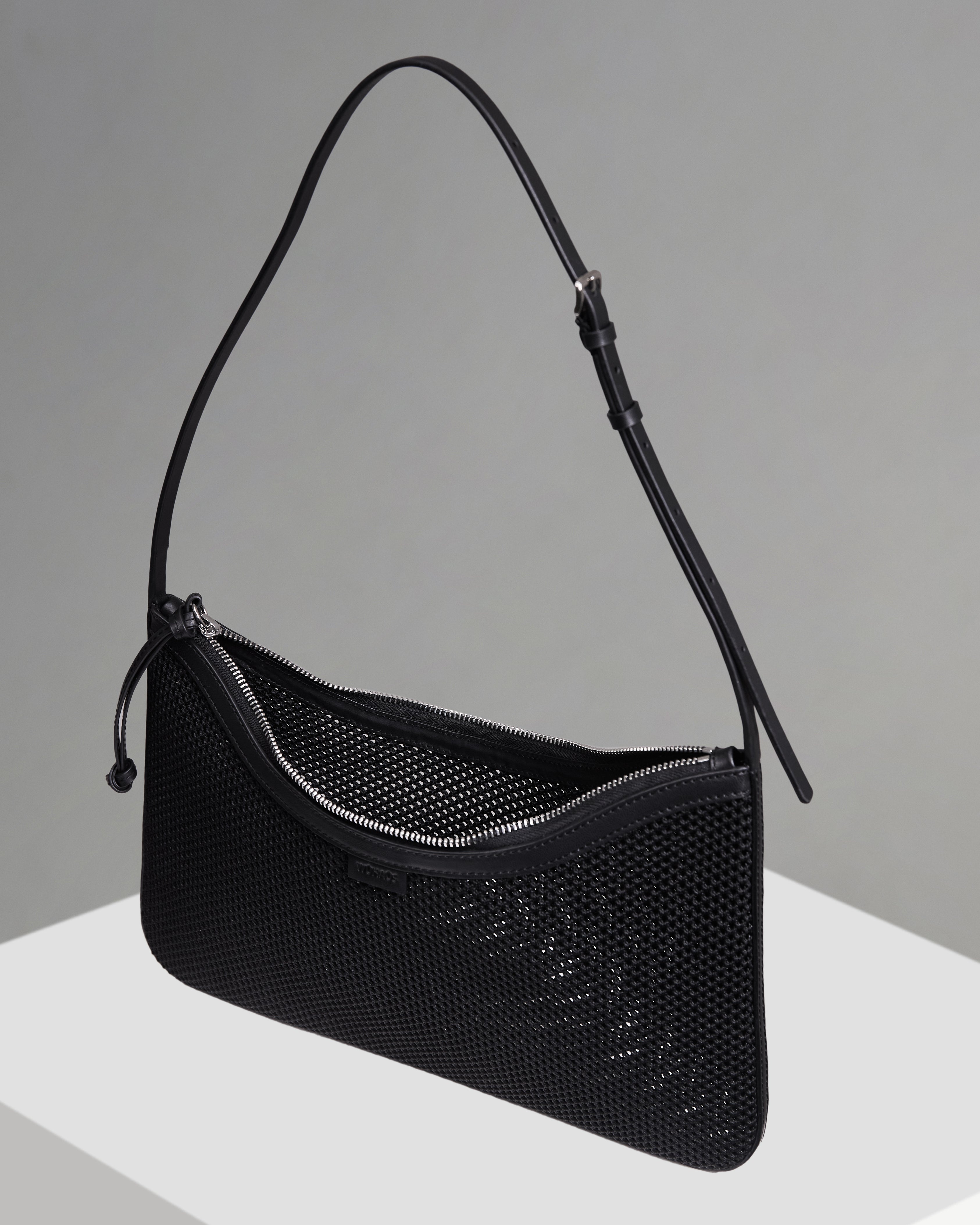 WU HAUS | Veil Net Black Shoulder Bag