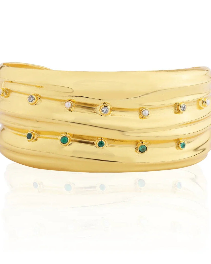 BOHEME BY VERO | Festive Cuff - Encrusted Stones