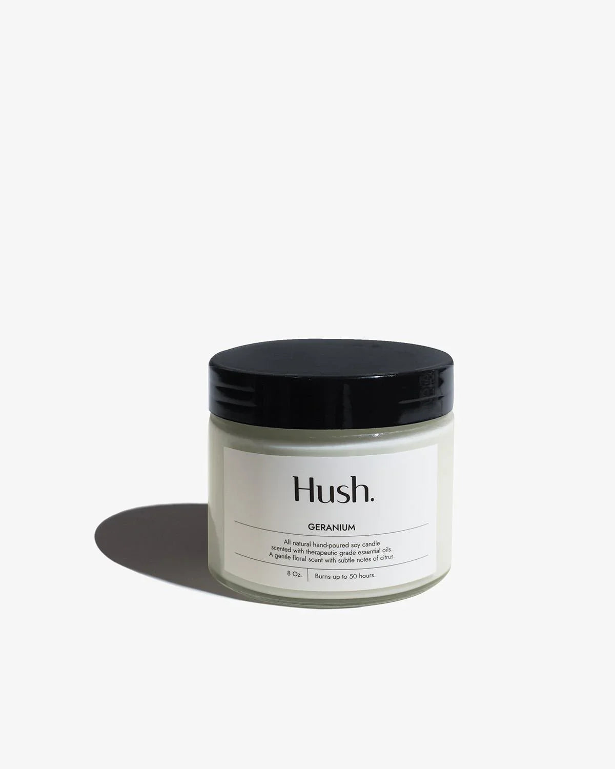 HUSH CANDLE | Geranium Essential Oil Candle 8oz