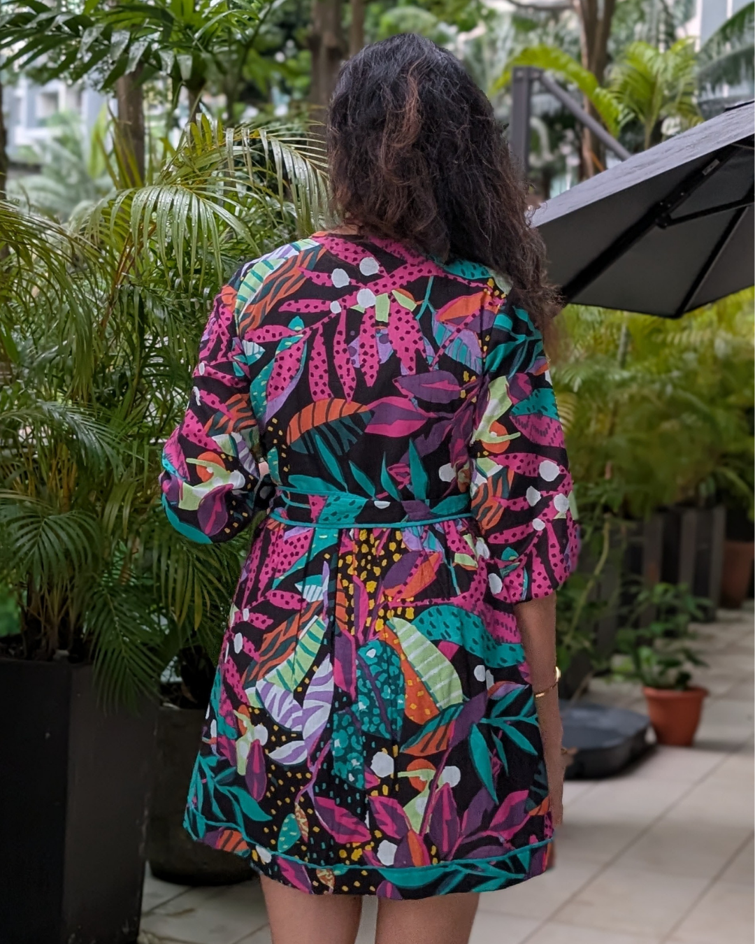 NIMBU | Havana Starry Night Wrap Dress In Cotton