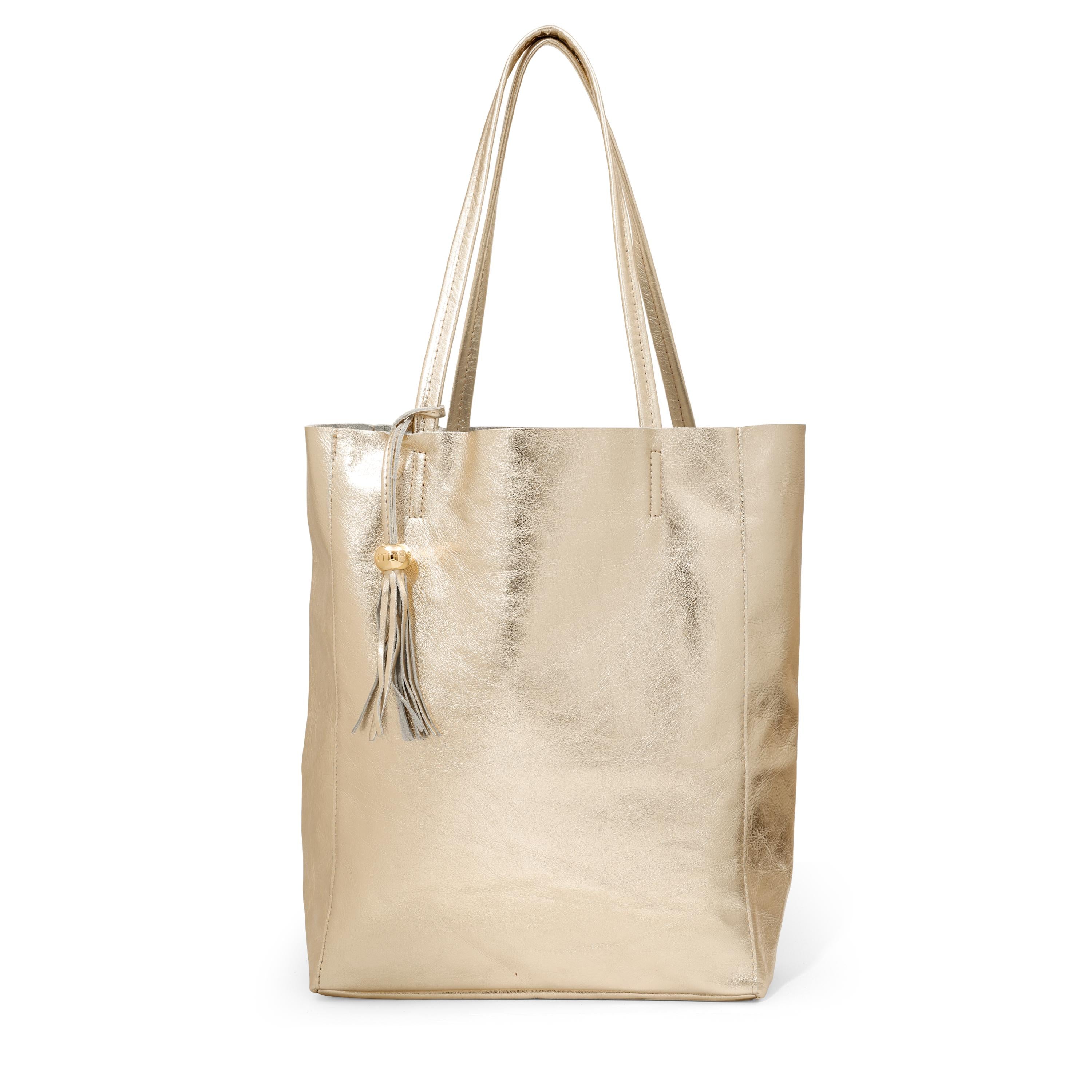 DESTI SAINT | Italian Leather Shopper - Champagne