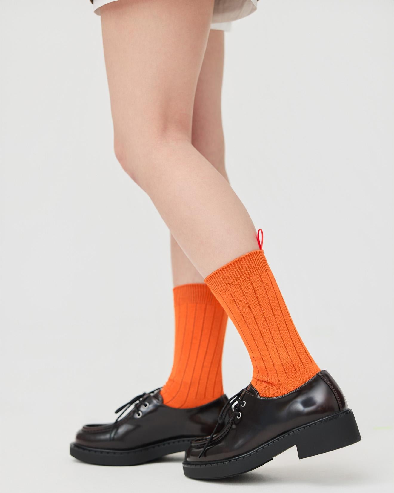 3EIGHTH | Tab Crew Socks In Orange