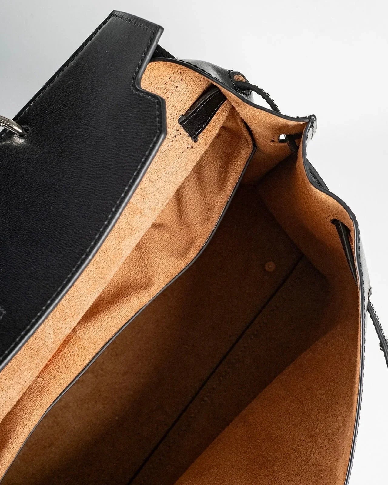 WU HAUS | Le H Lightweight Black Cow Leather Carryall (PRE-ORDER)