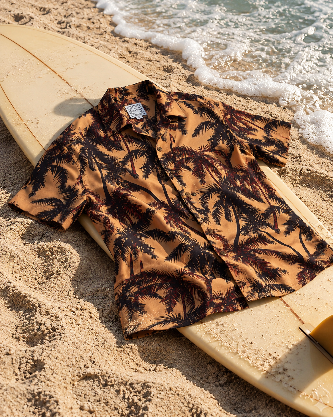DUXTON | Regular Fit Button Up Shirt | Beach Palms | Coral