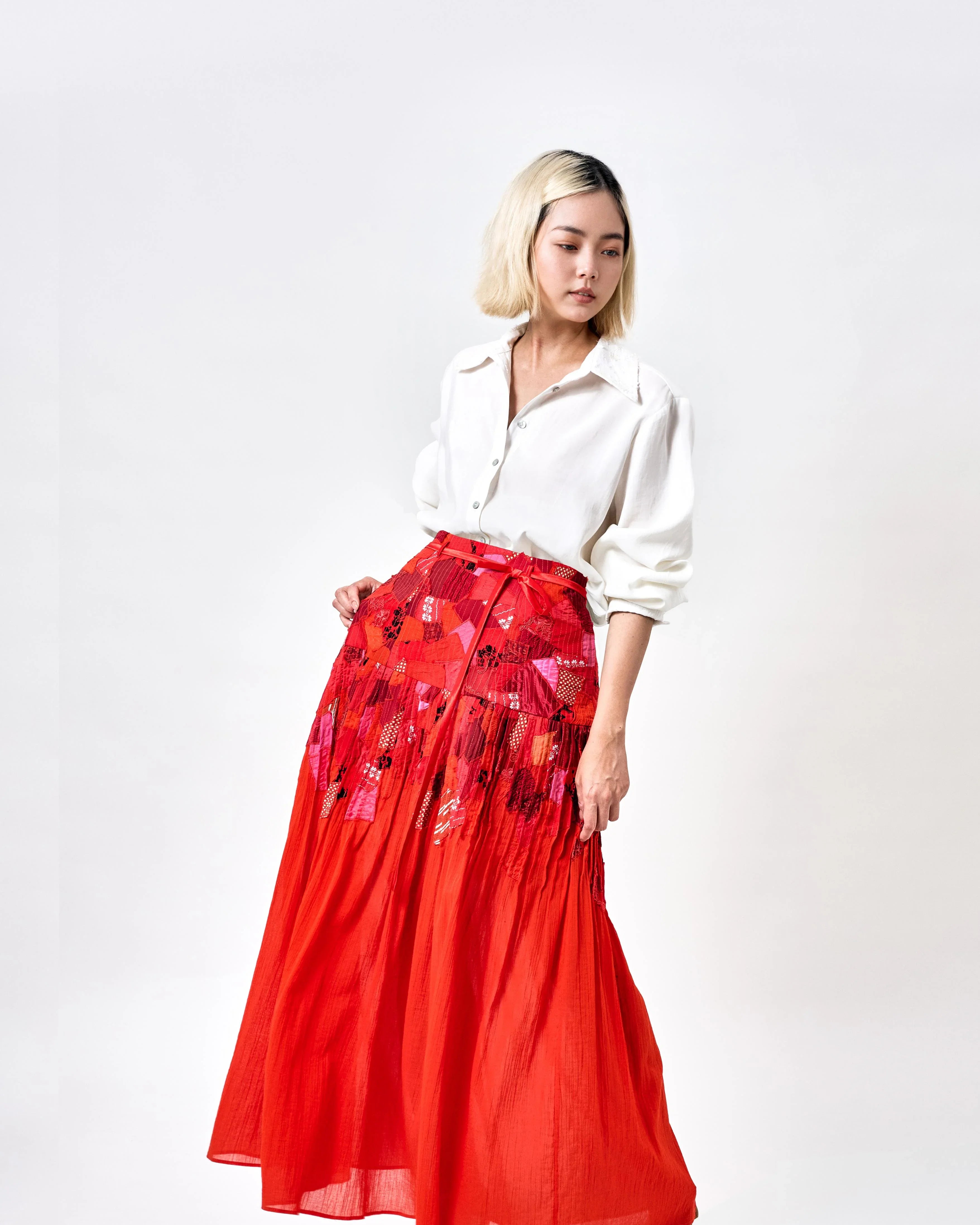 KHAAR | Scrap Midi Skirt
