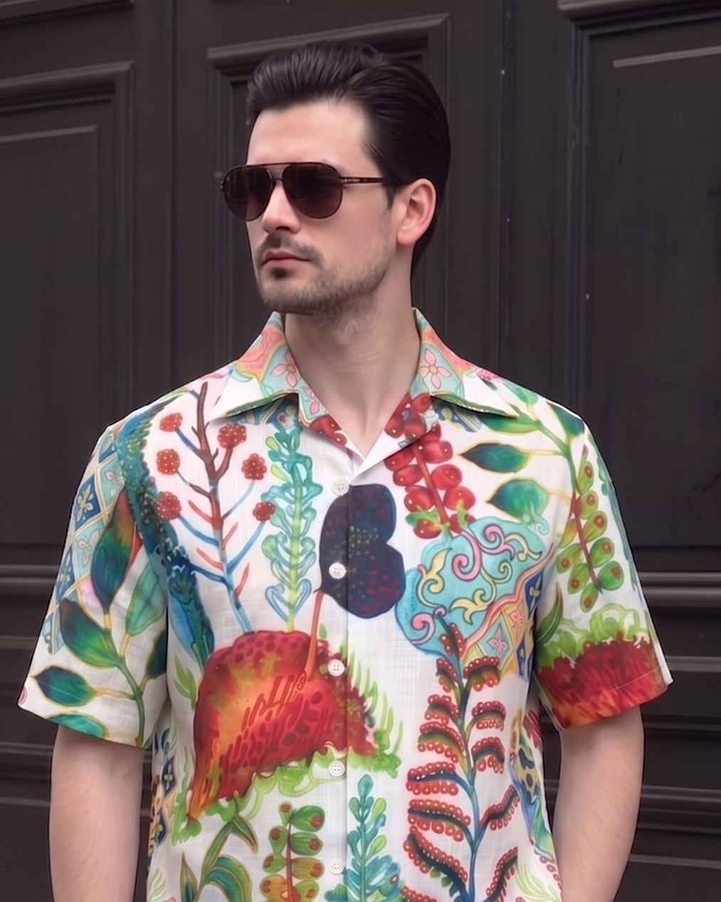 KANZI COLLECTION | Watercolor Botanical Shirt
