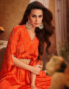 JINDER'S | Orange Bandhani Jumper