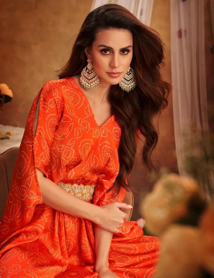 JINDER'S | Orange Bandhani Jumper