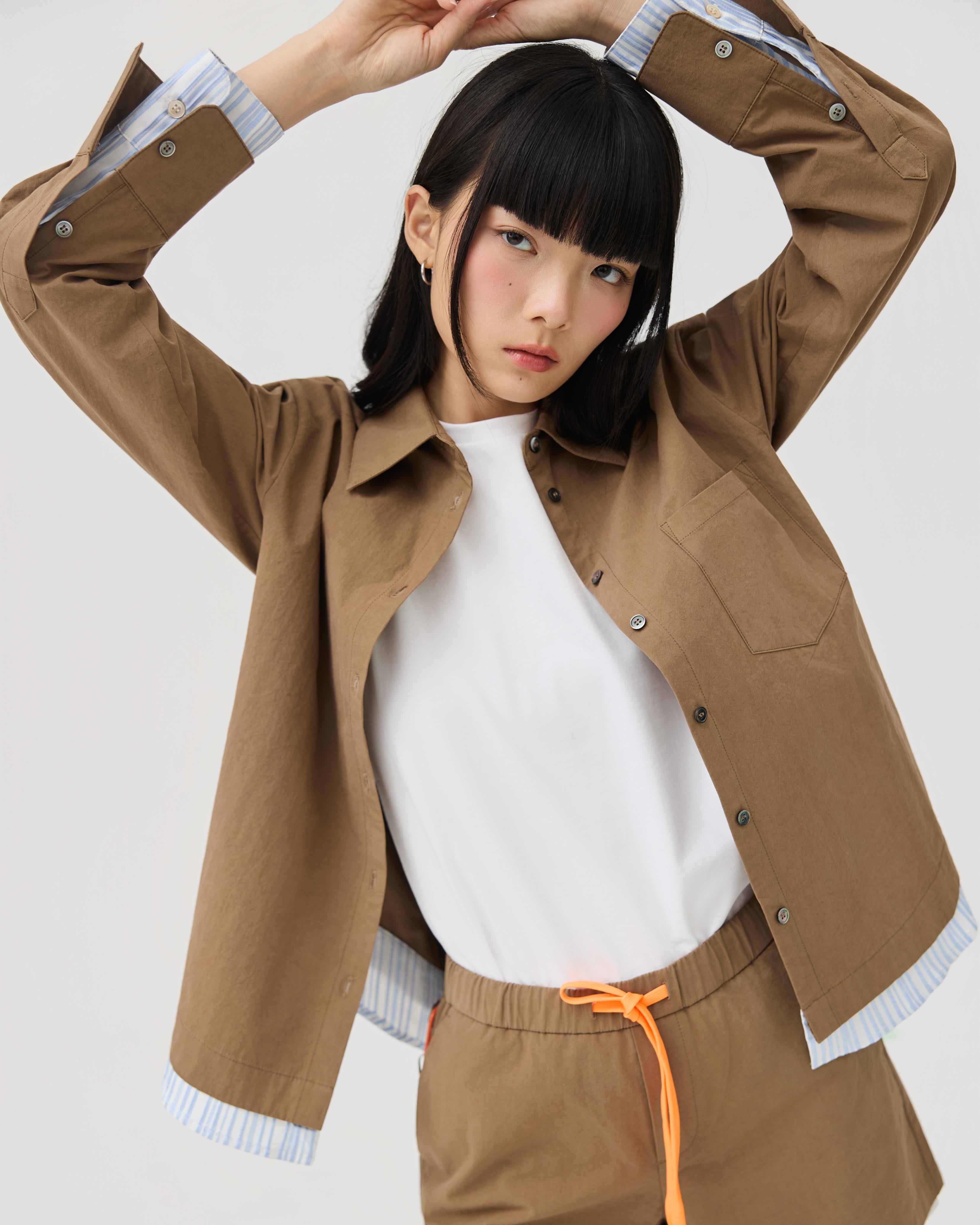 3EIGHTH | Futae Shorts In Sandstone