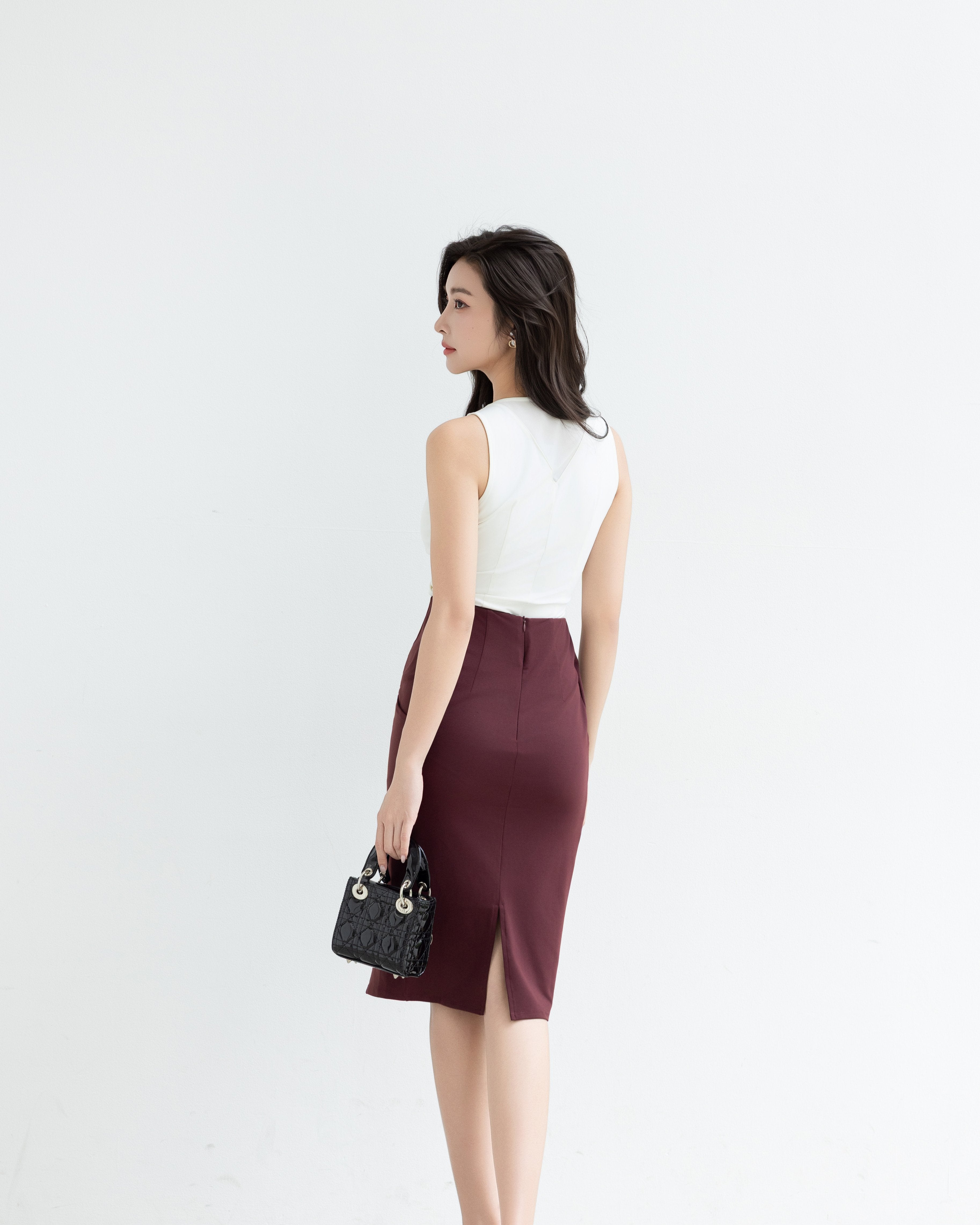 AS INTENDED | MAVE Pencil Skirt | Red Wine