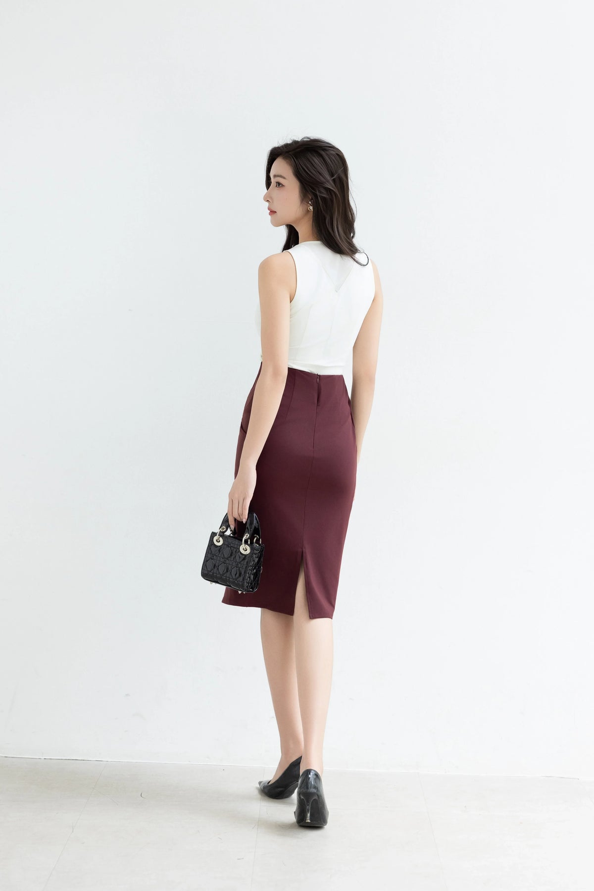 AS INTENDED | MAVE Pencil Skirt | Red Wine