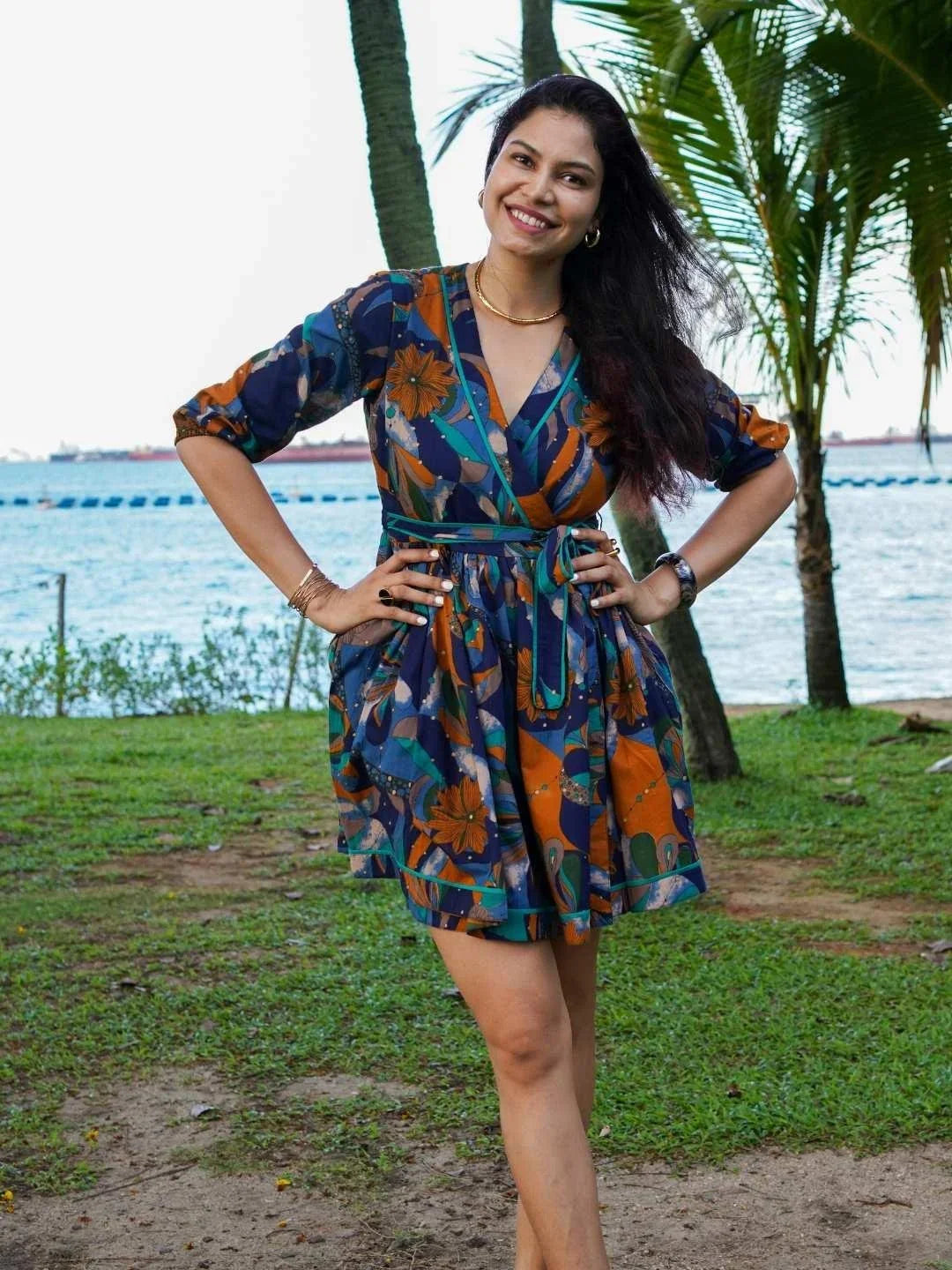 NIMBU | Havana Ocean Mosaic Women's Short Dress