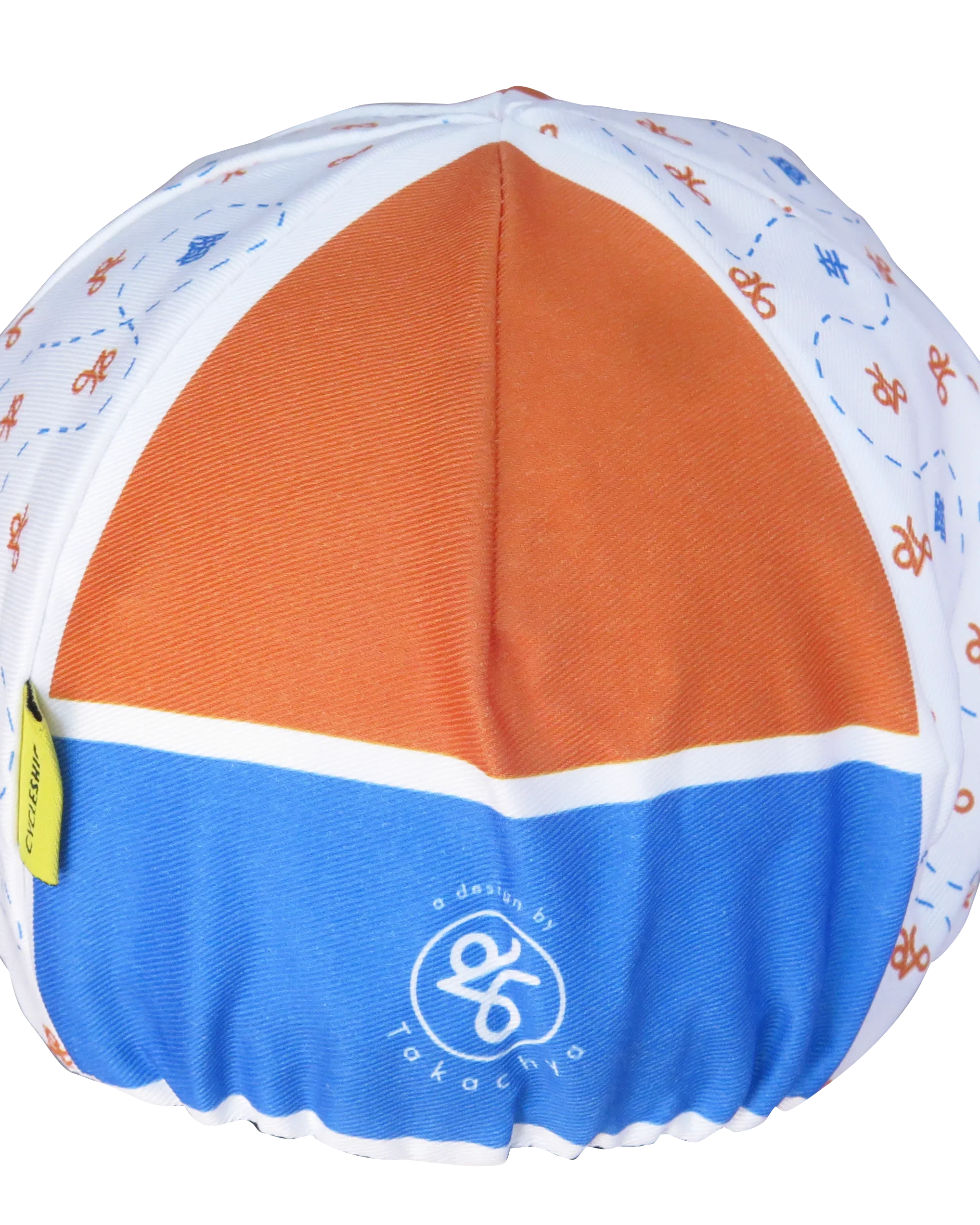 A DESIGN BY TAKACHYA | Cycling Cap - Cycle Shiok Orange Blue
