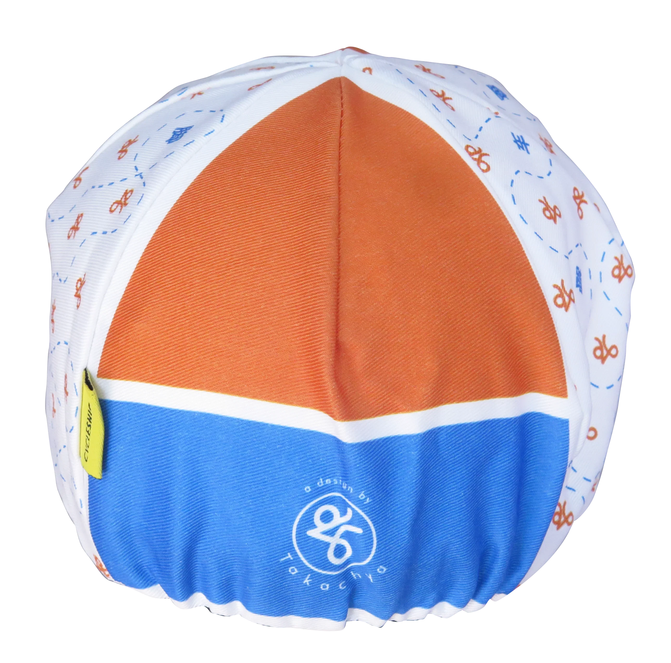 A DESIGN BY TAKACHYA | Cycling Cap - Cycle Shiok Orange Blue