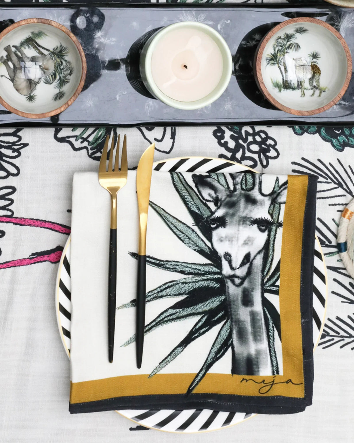 MEJA | The Show Of Safari Animal Napkins (Set Of 2)