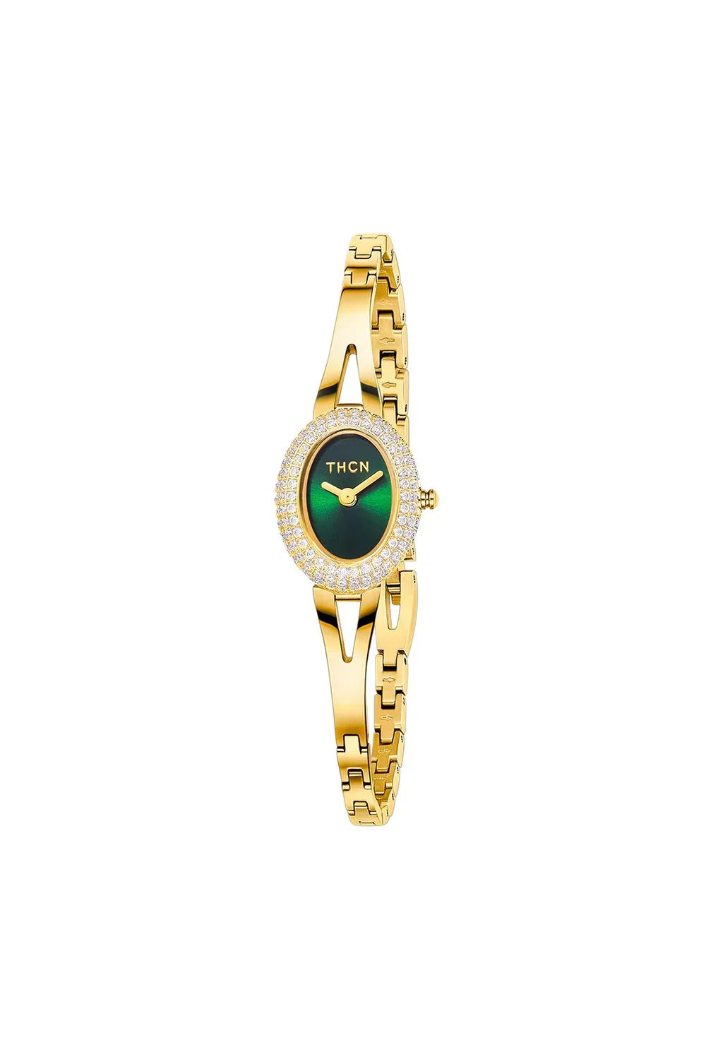 BLACK BY BLUE BRAVE | THCN N· I Mini Green Sunray Dial Gold Jewelry Watch