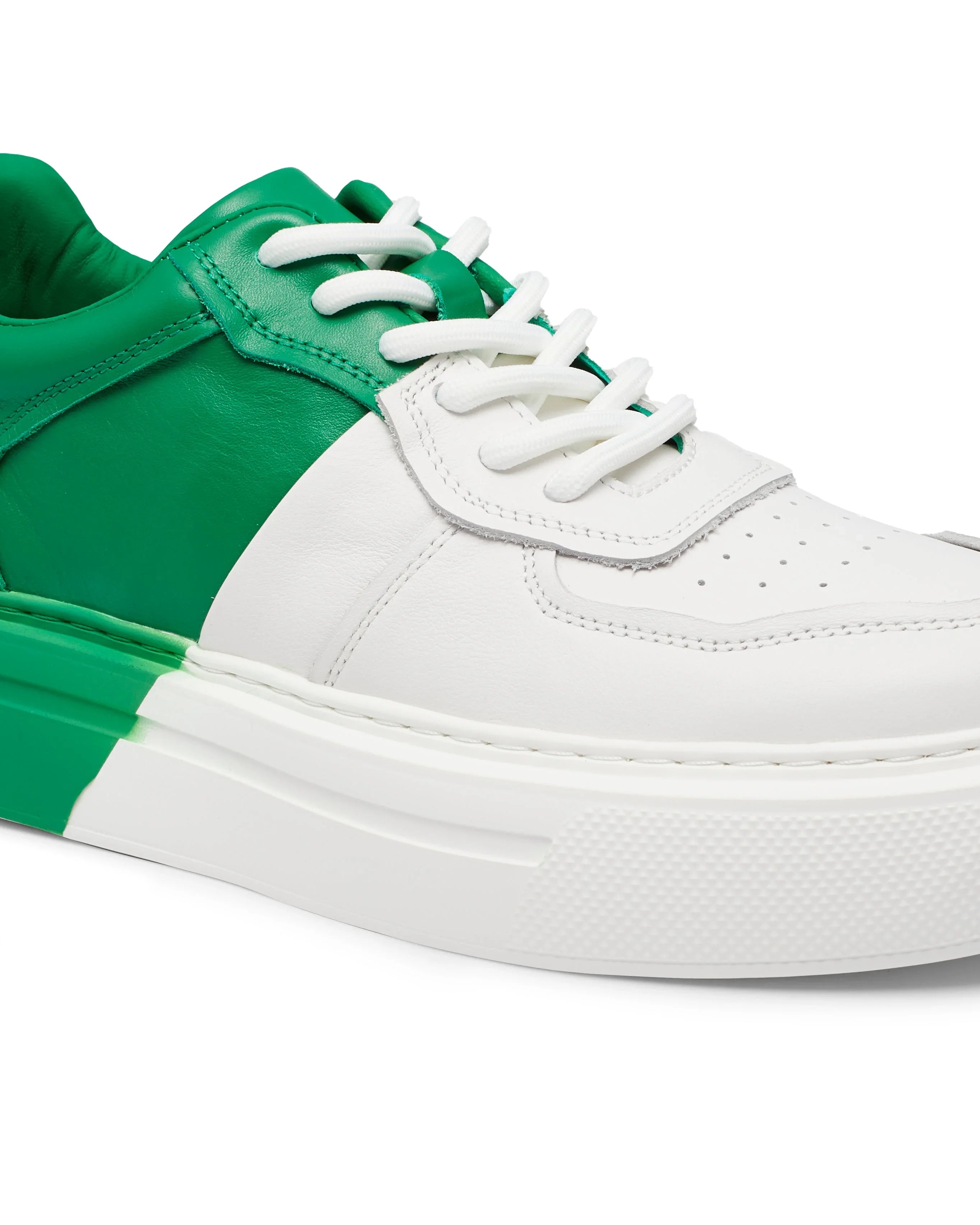 PROJECTWEAR | Fergie Dual Colour Leather Sneaker Green