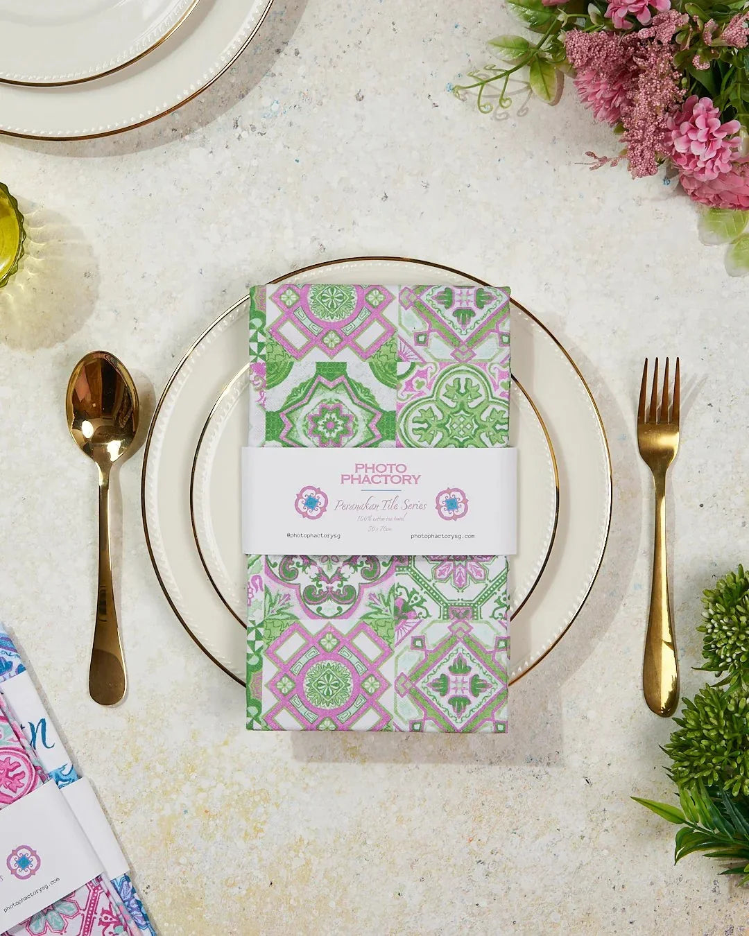 PHOTO PHACTORY | Tea Towel | Peranakan Series | Olive