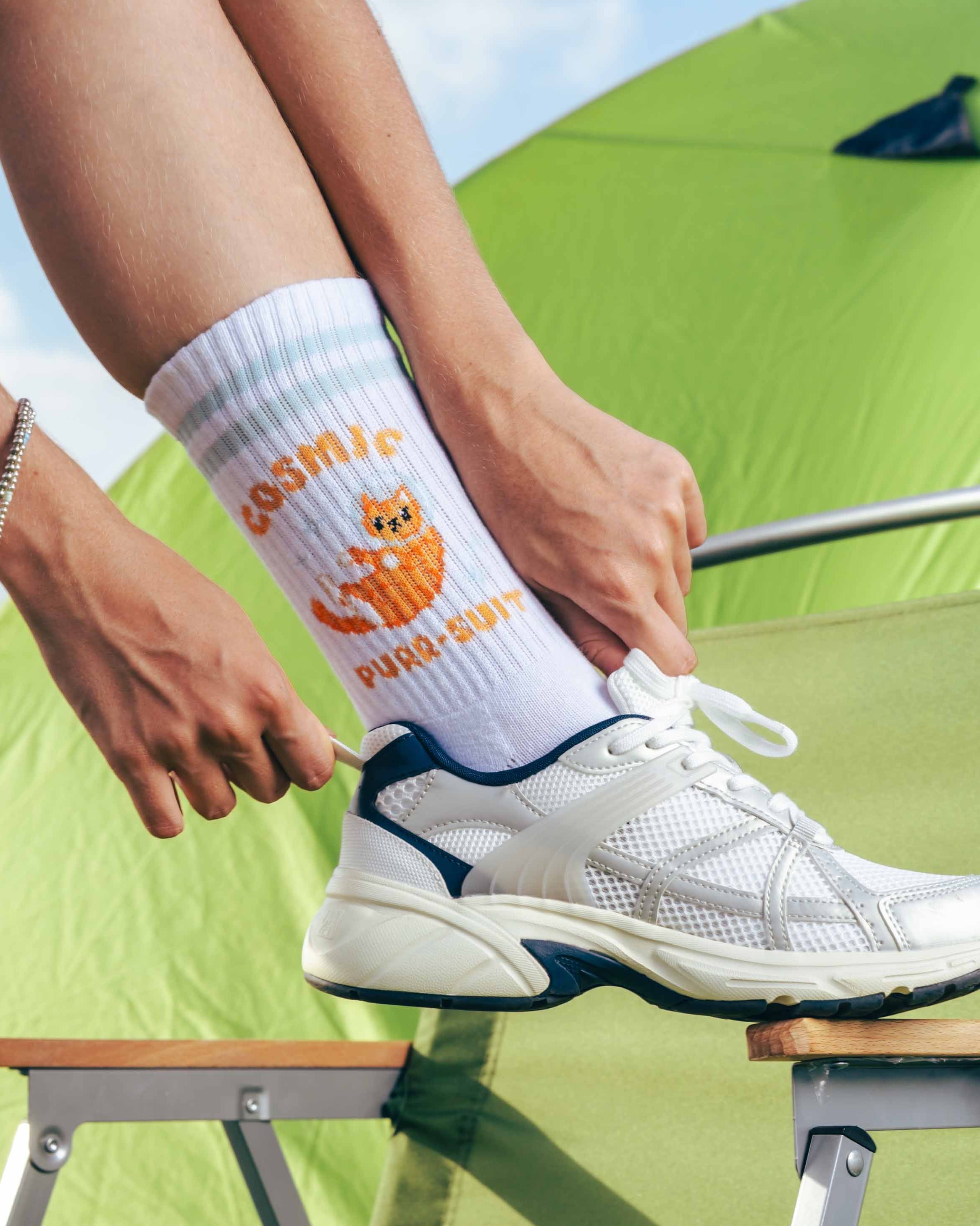 TALKING TOES | Cosmic Kitten Athletic Sock
