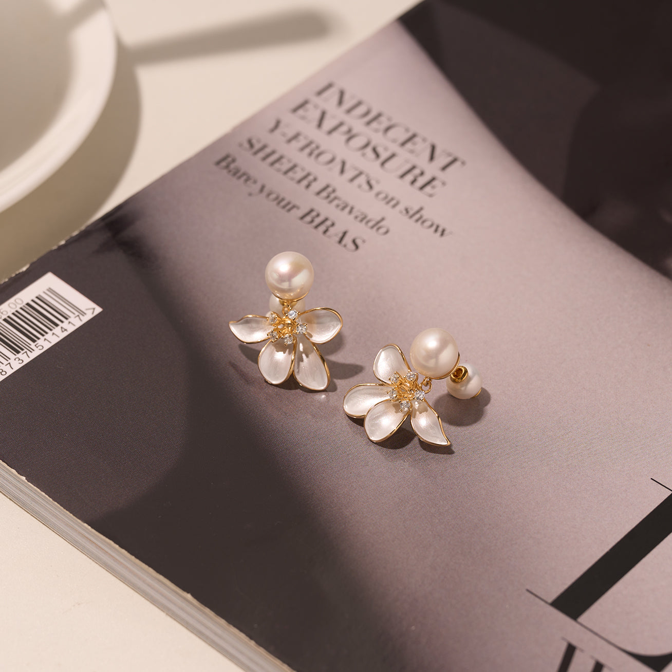 PEARLY LUSTRE | Top Grade Freshwater Pearl Earrings WE00802 | ORCHID