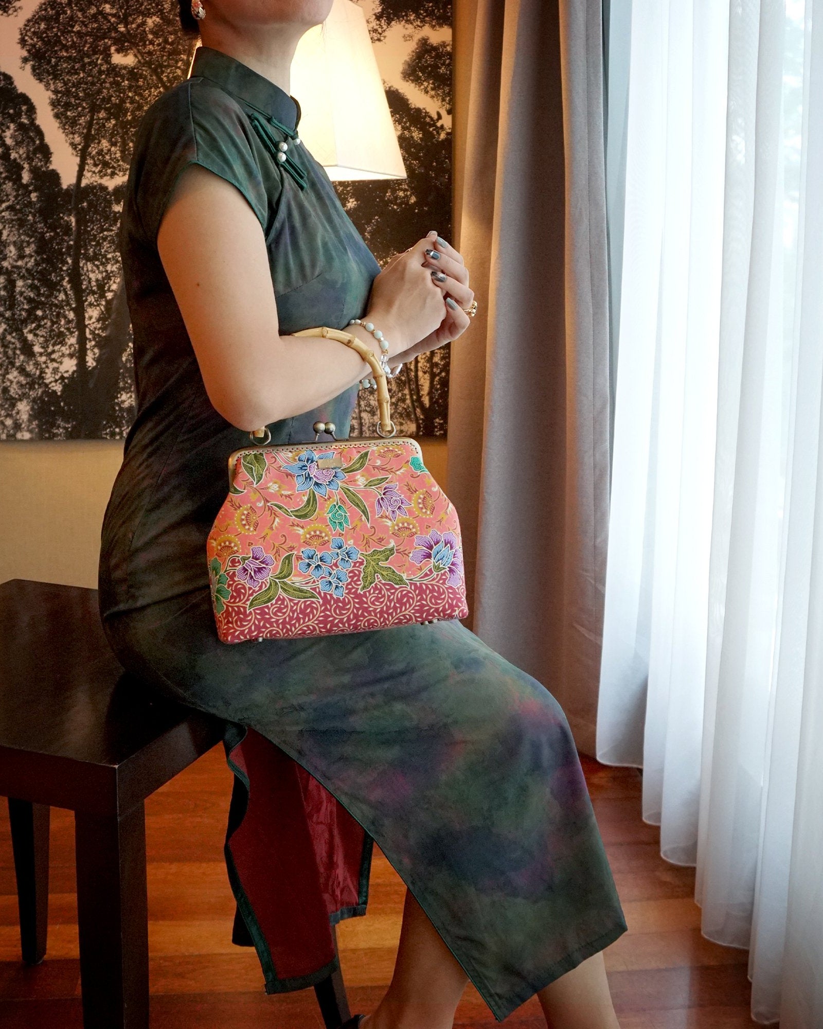 COCOONESE | Bamboo Top Handle Bag - Revolving Dream (PK)