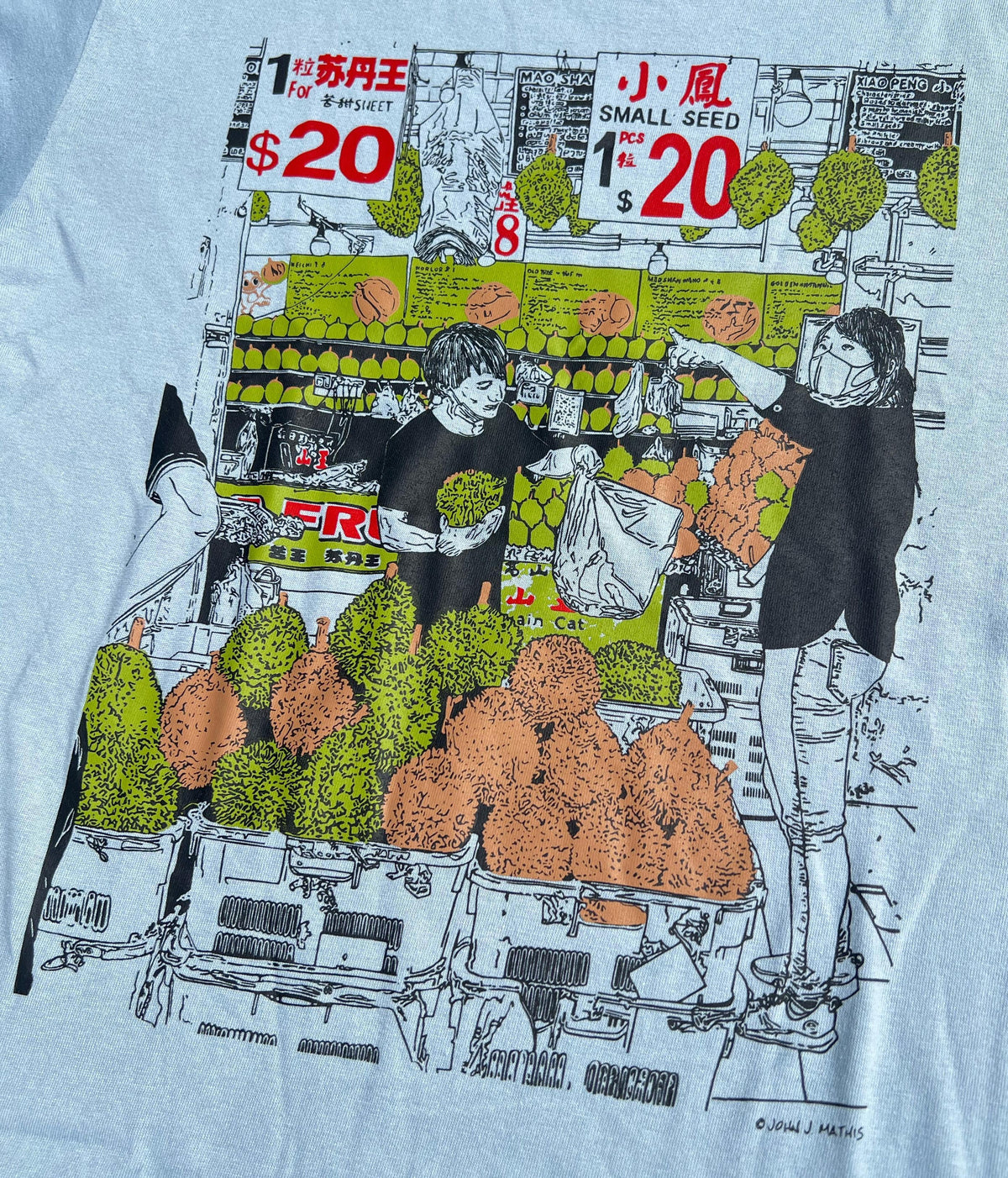 TATSU MAKER WORKS | King Fruits Durian T-Shirt (Acid Blue)