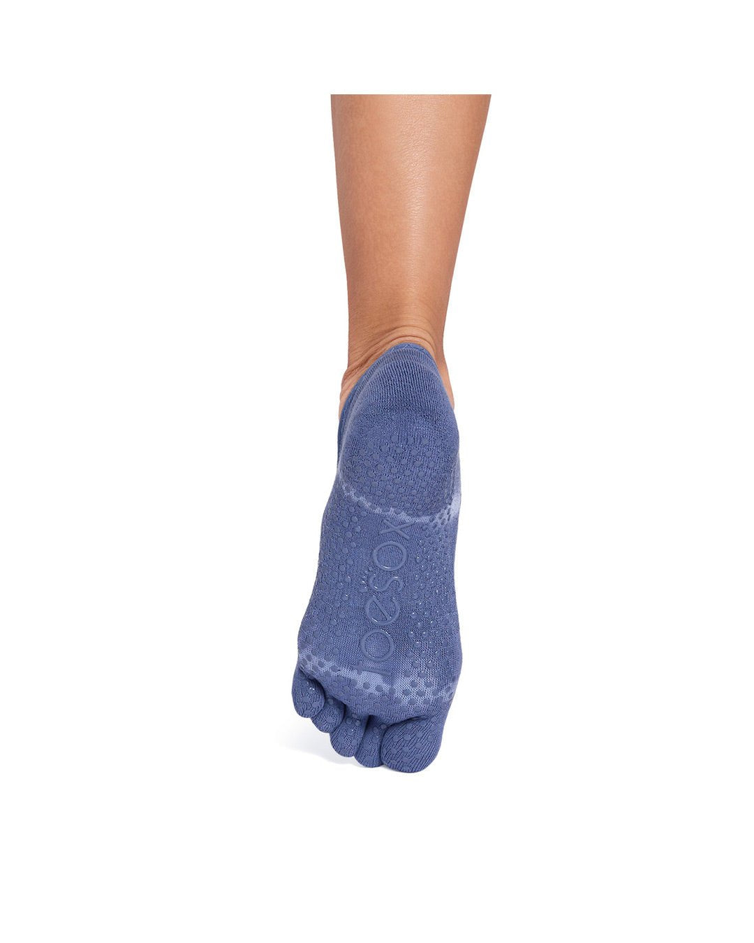 TOESOX | Ultra Fine Knit Elle Full Toe - Soft Blue Tie Dye Stripe