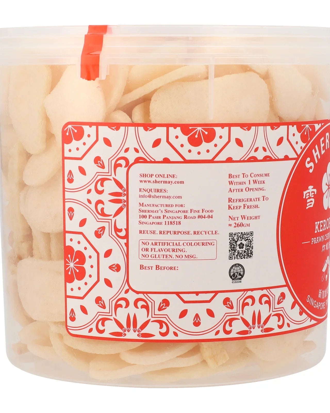 SHERMAY'S SINGAPORE FINE FOOD | SG60 Mixed Prawn Cracker Bucket