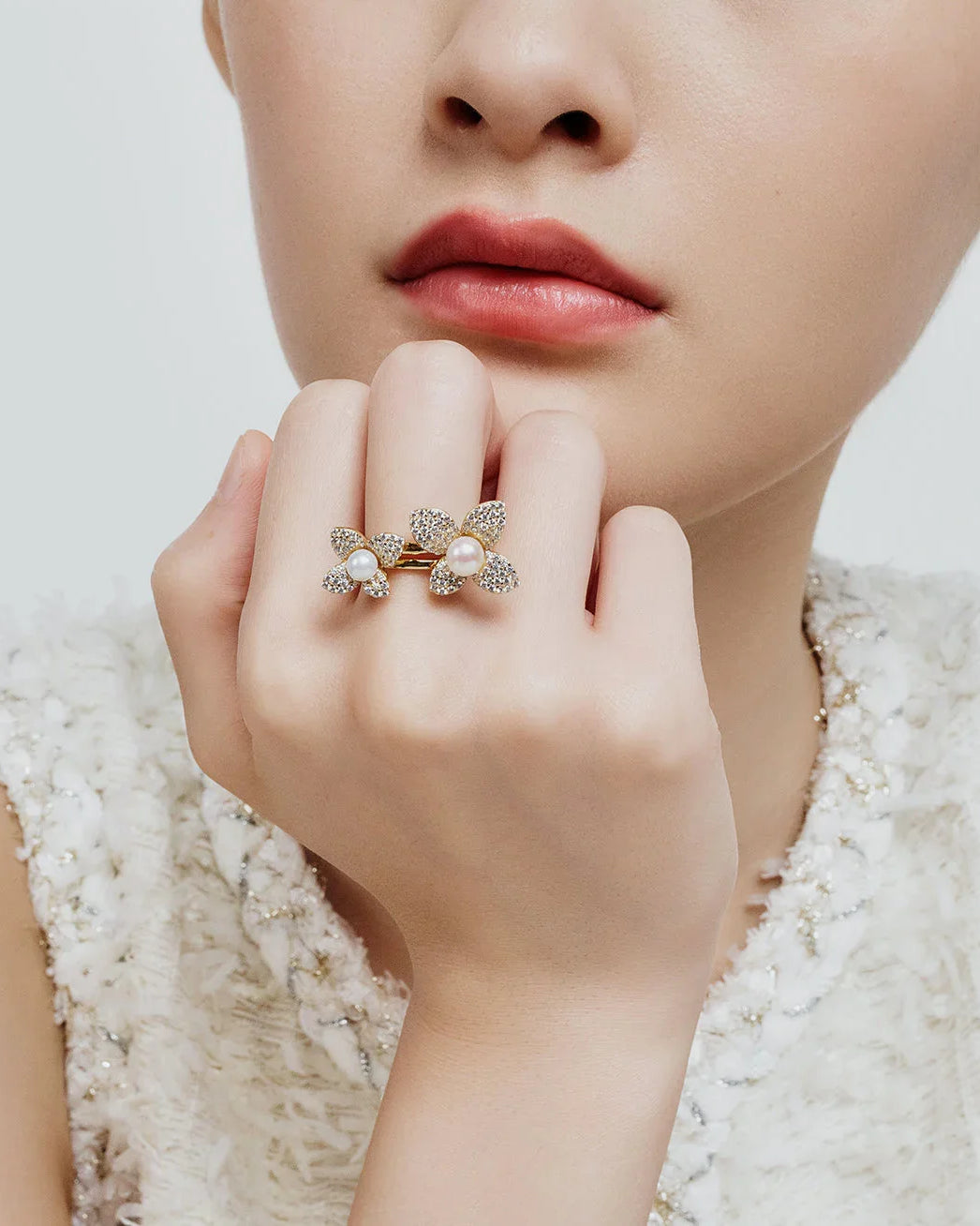 PEARLY LUSTRE | Top Grade Freshwater Pearl Rings WR00293 | BLOOM