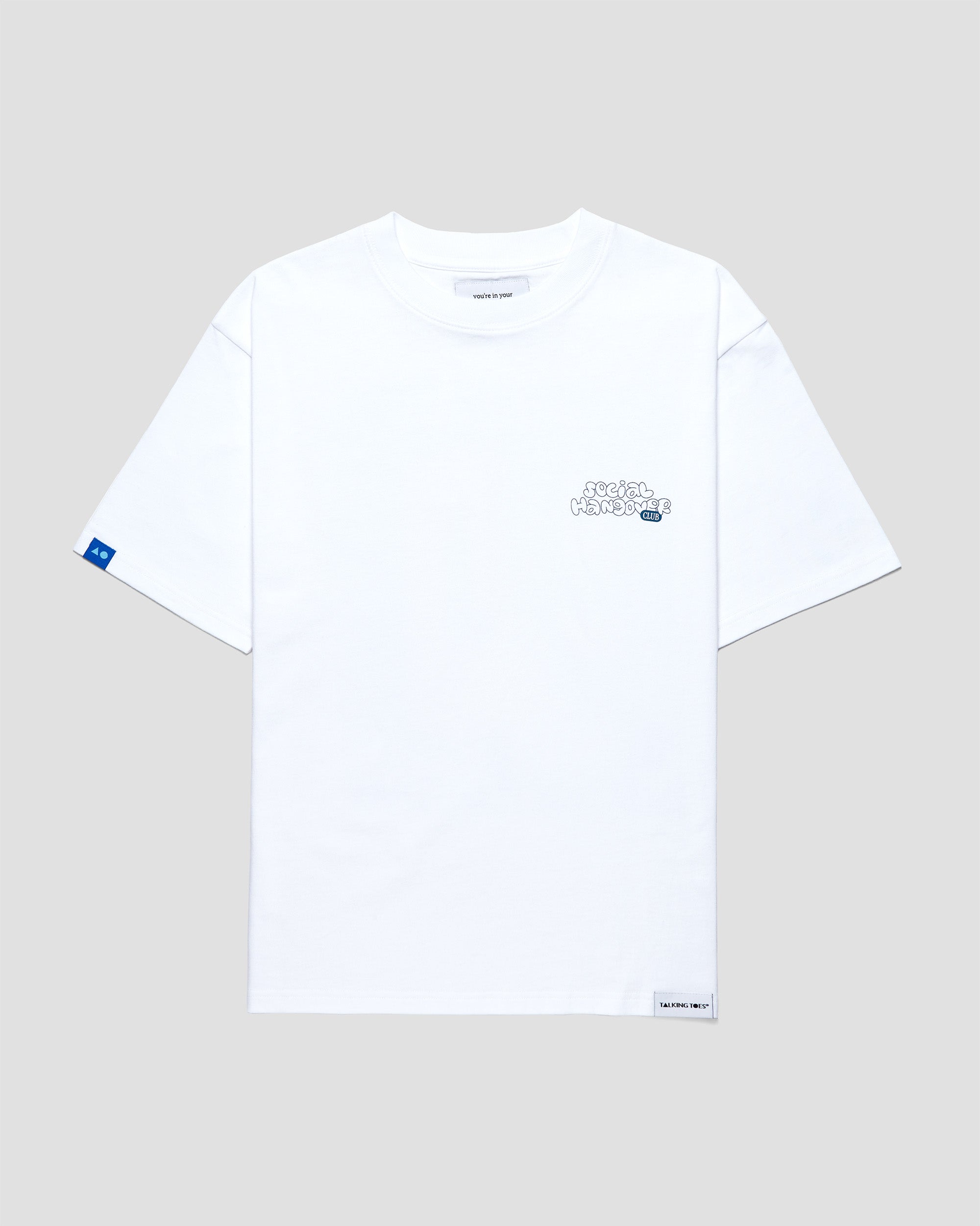TALKING TOES | Social Hangover Oversized Tee - White