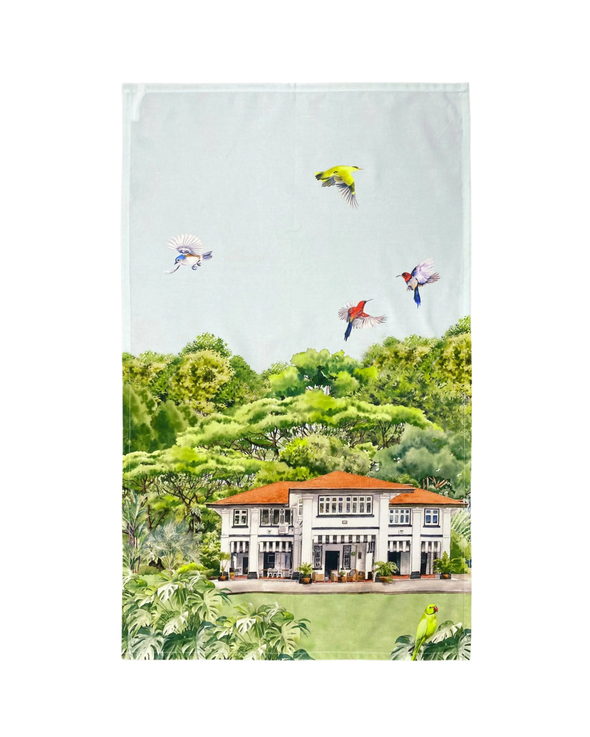 SINGLAPA | Colonial Black & White House Tea Towel