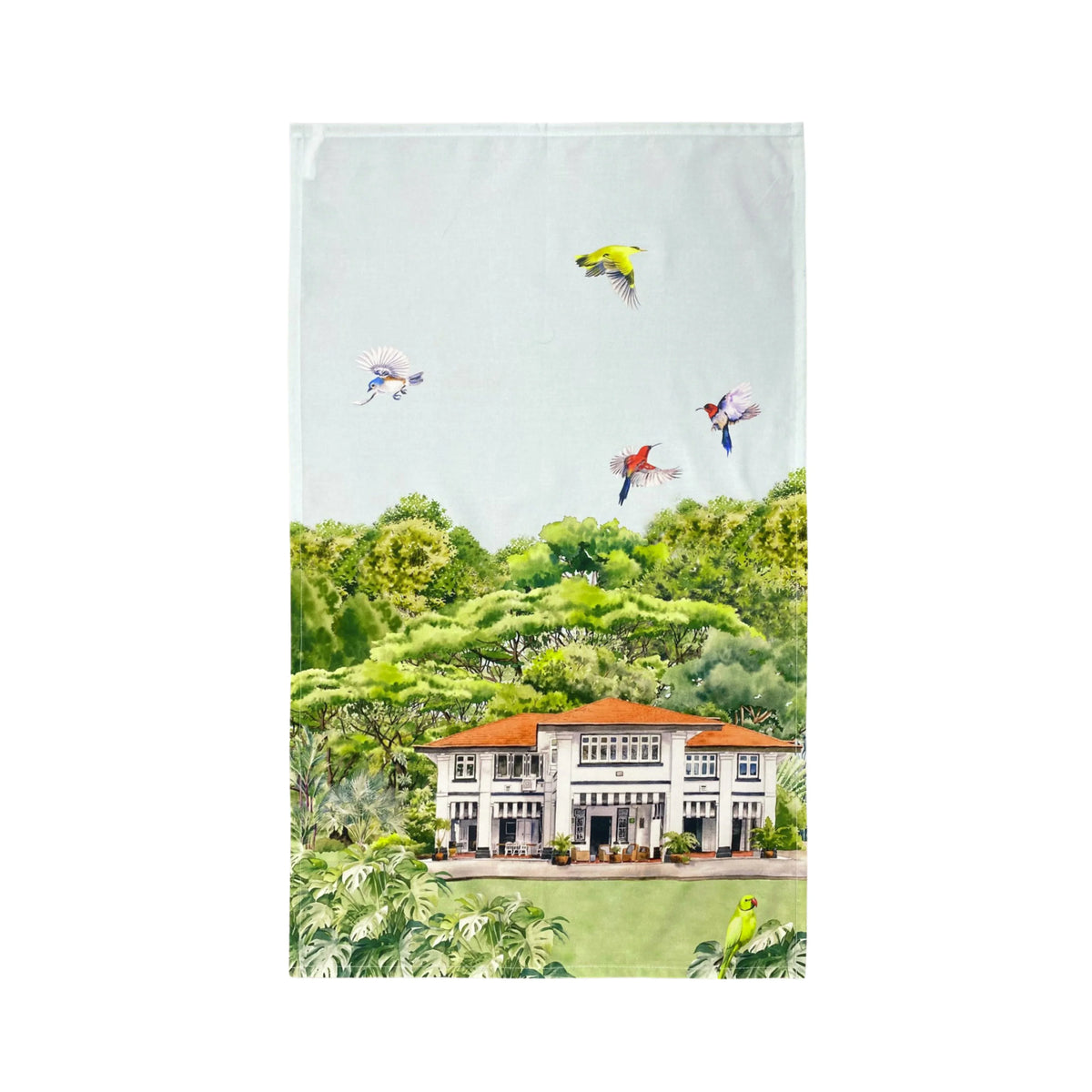 SINGLAPA | Colonial Black & White House Tea Towel