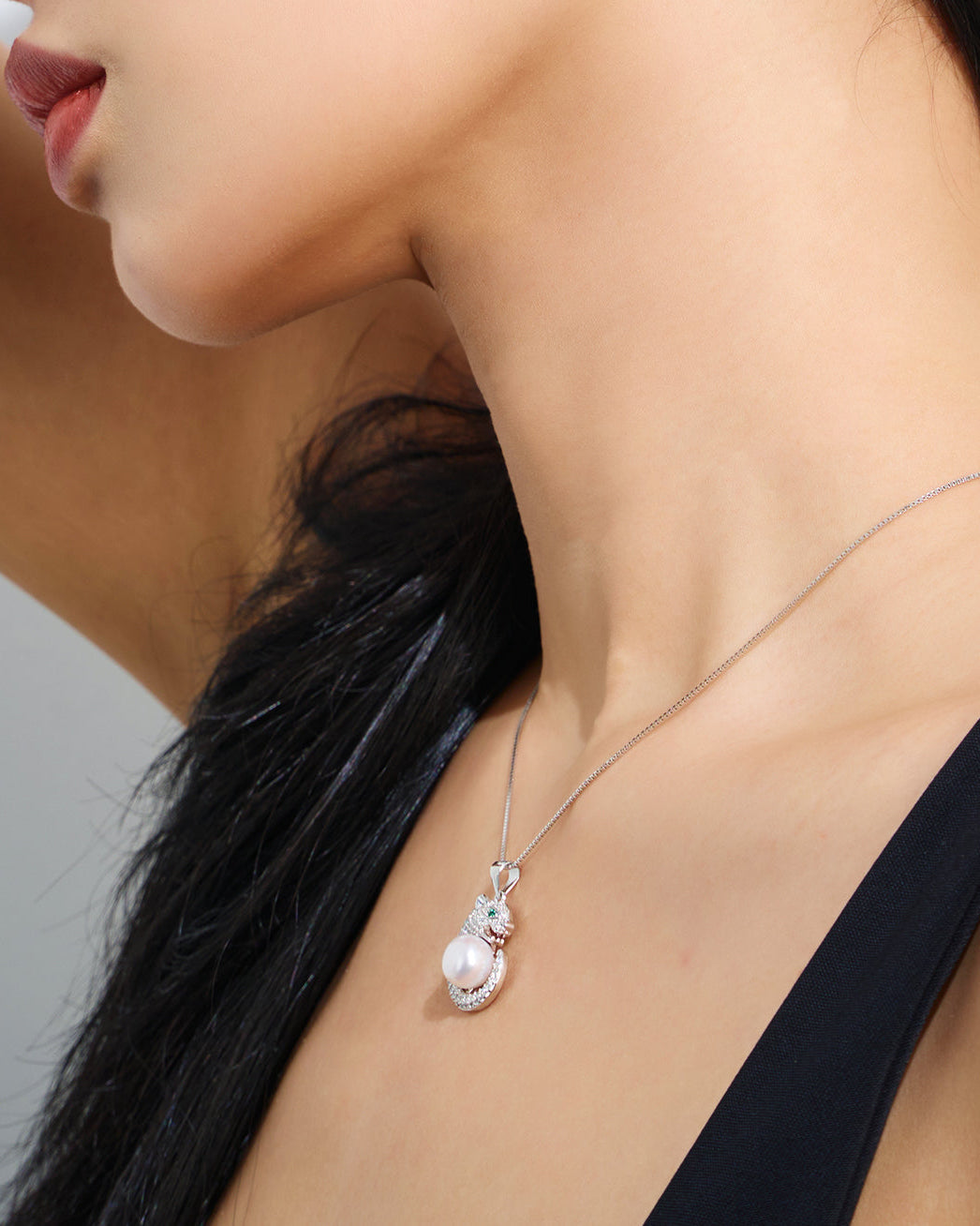 PEARLY LUSTRE | Leopard Freshwater Pearl Necklace WN00084 | SAFARI