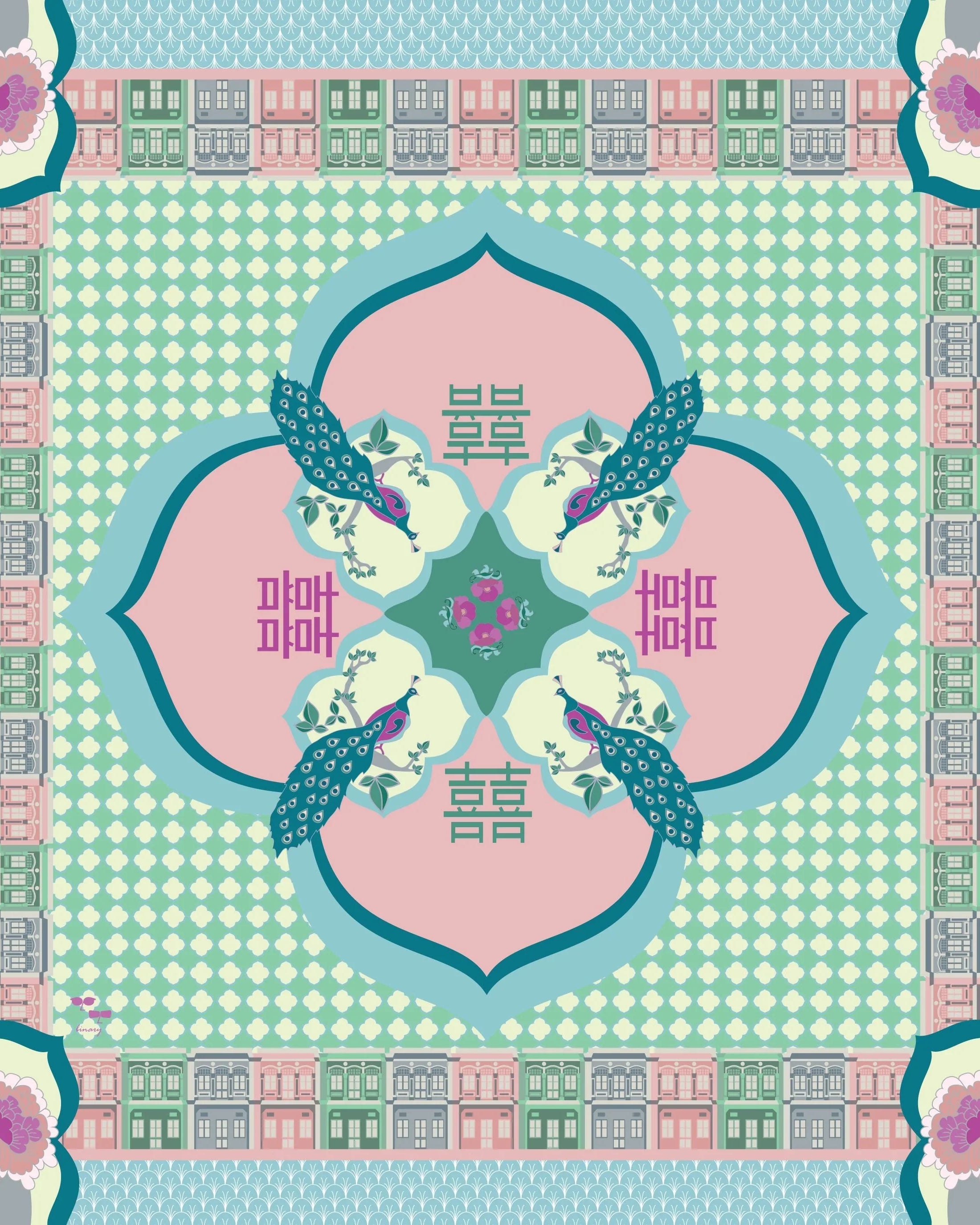 BINARY STYLE | Peranakan Opulence Silk Square Scarf 87x87cm