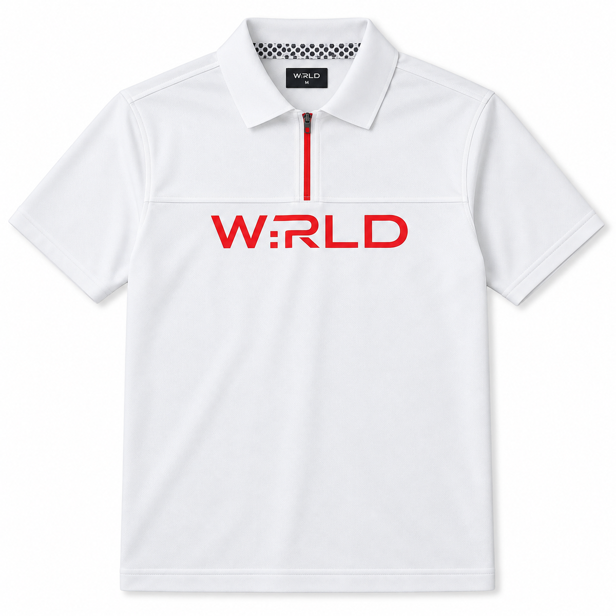 WRLD | LOGOIST ZIP POLO | WHITE