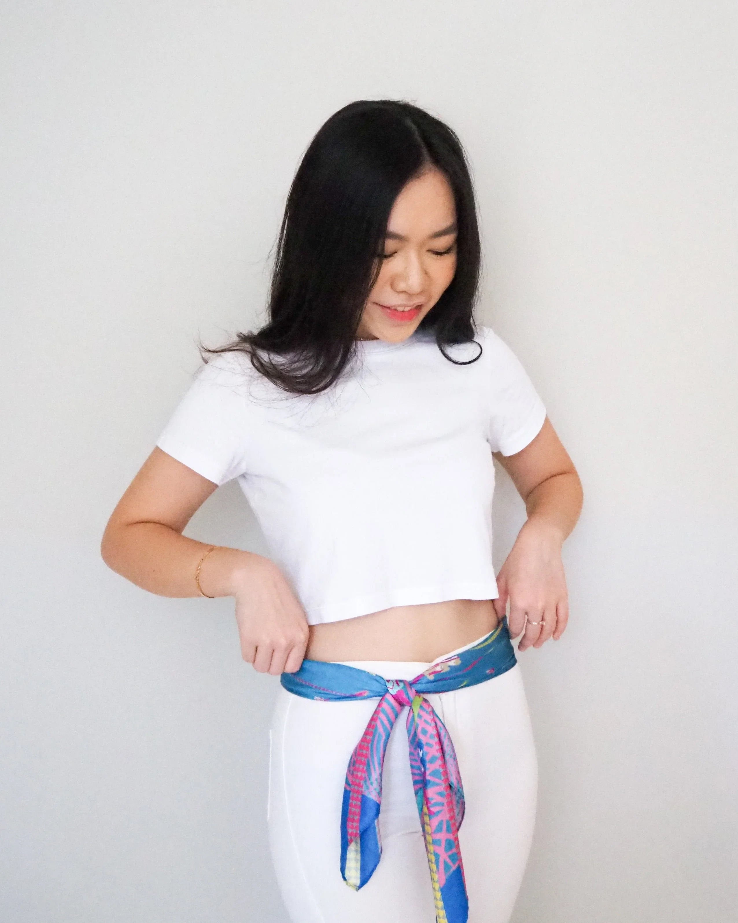 BINARY STYLE | Dragons On Singapore Water Silk Square Scarf 87X87 cm